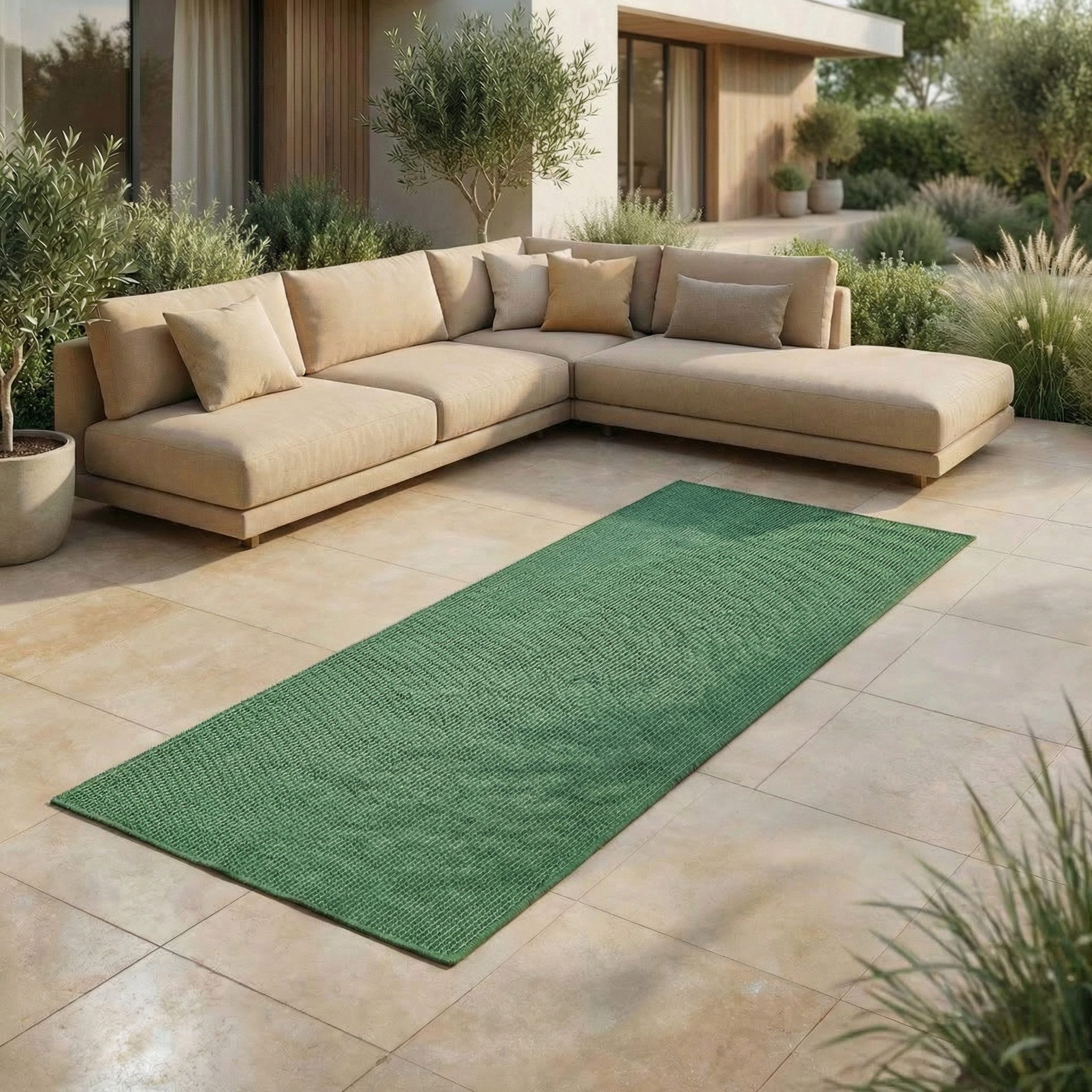 Jimri Outdoorteppich Key West, Läufer, Outdoor Teppich Balkonteppich Terassenteppich