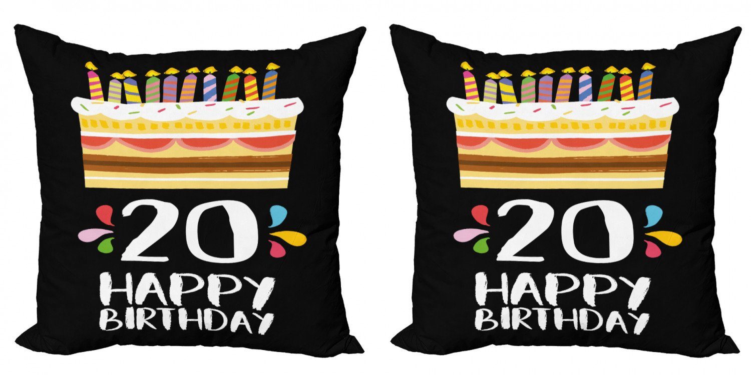 Partei-Kuchen-Kerzen Jahrgang (2 Stück), Modern Digitaldruck, Abakuhaus Accent Doppelseitiger Kissenbezüge