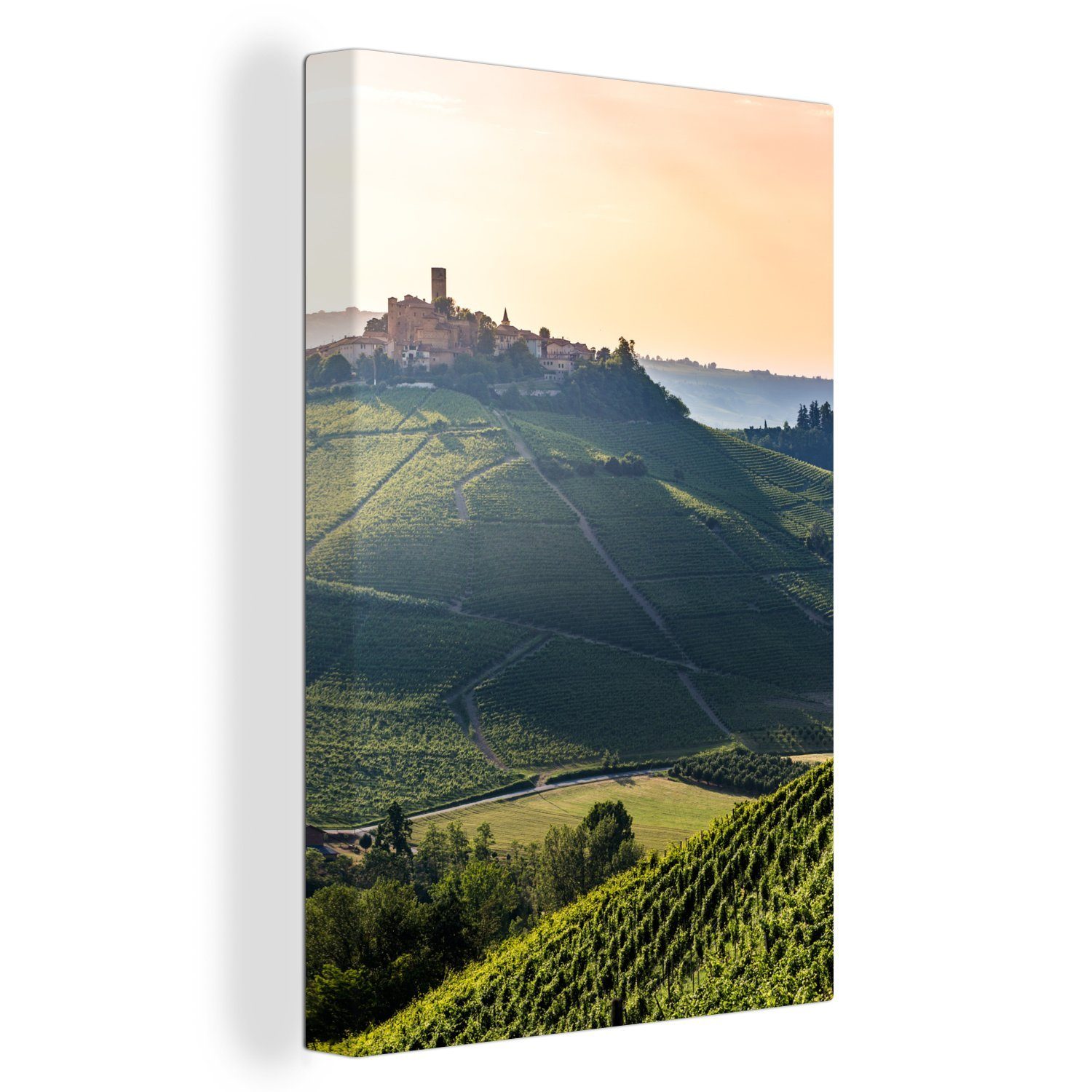 OneMillionCanvasses® Leinwandbild Schloss - Italien - Wein, (1 St), Leinwandbild fertig bespannt inkl. Zackenaufhänger, Gemälde, 20x30 cm