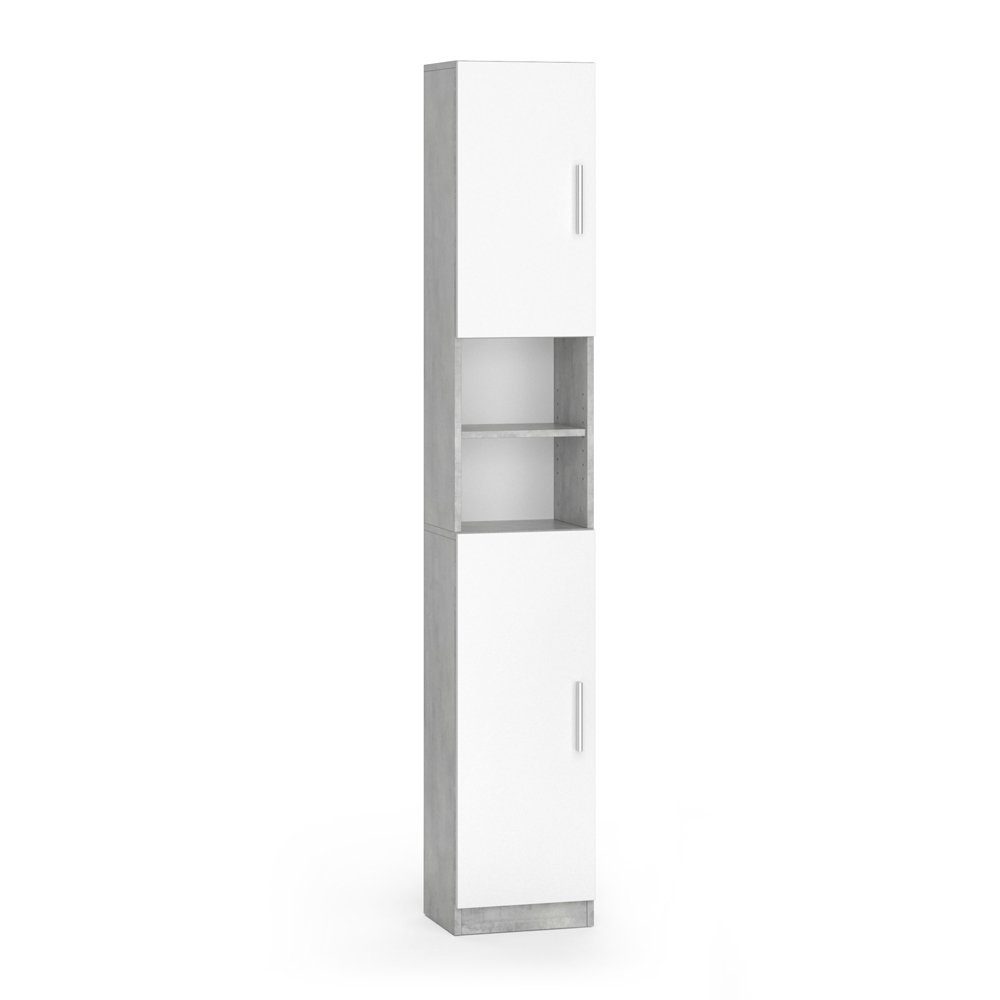 Vicco Hochschrank Luis, Weiß/Beton, 32 x günstig online kaufen
