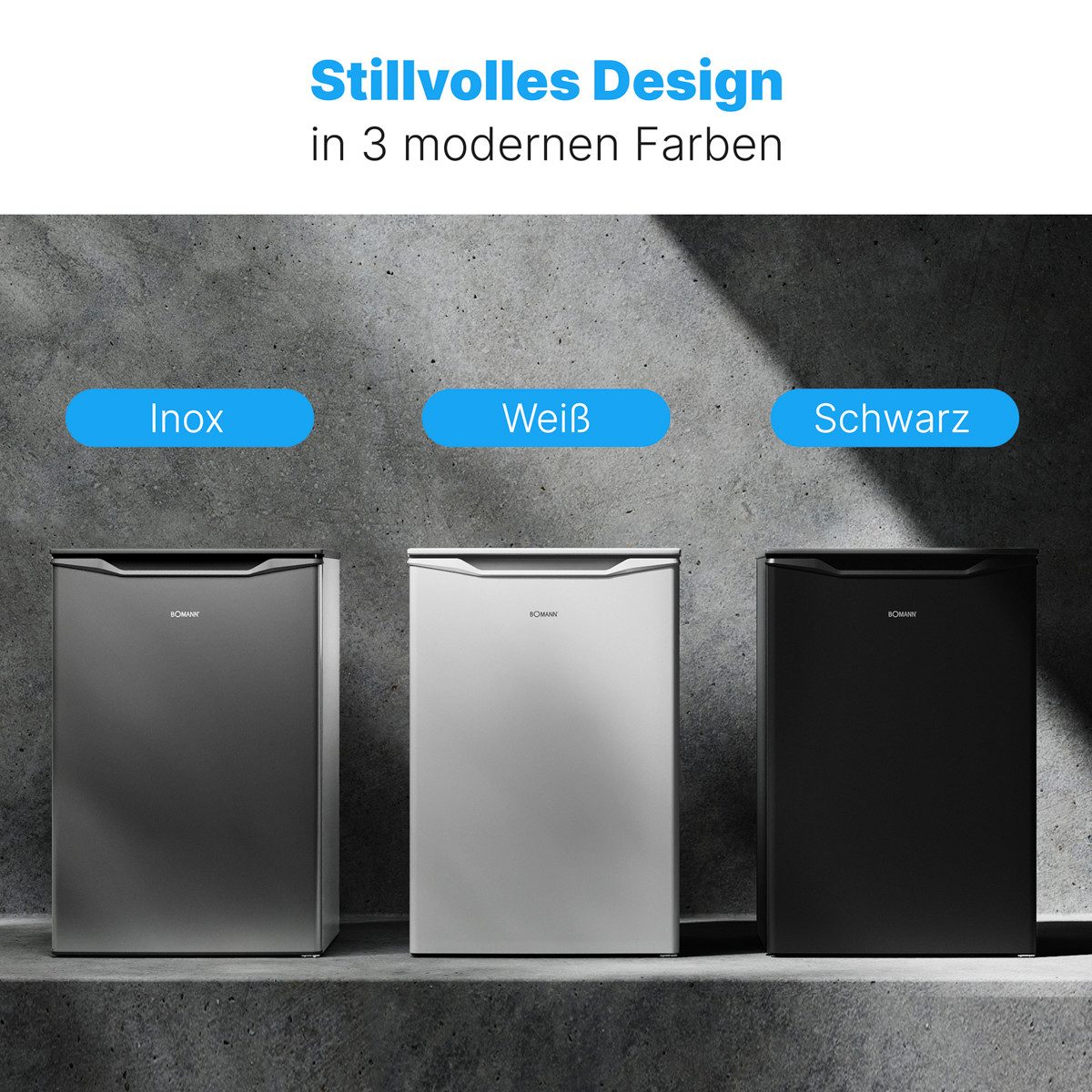 BOMANN Gefrierschrank GS 7253, 85 cm hoch, 55 cm breit, Gefrierschrank 87L, Gefrierschrank klein ≤ -18°C