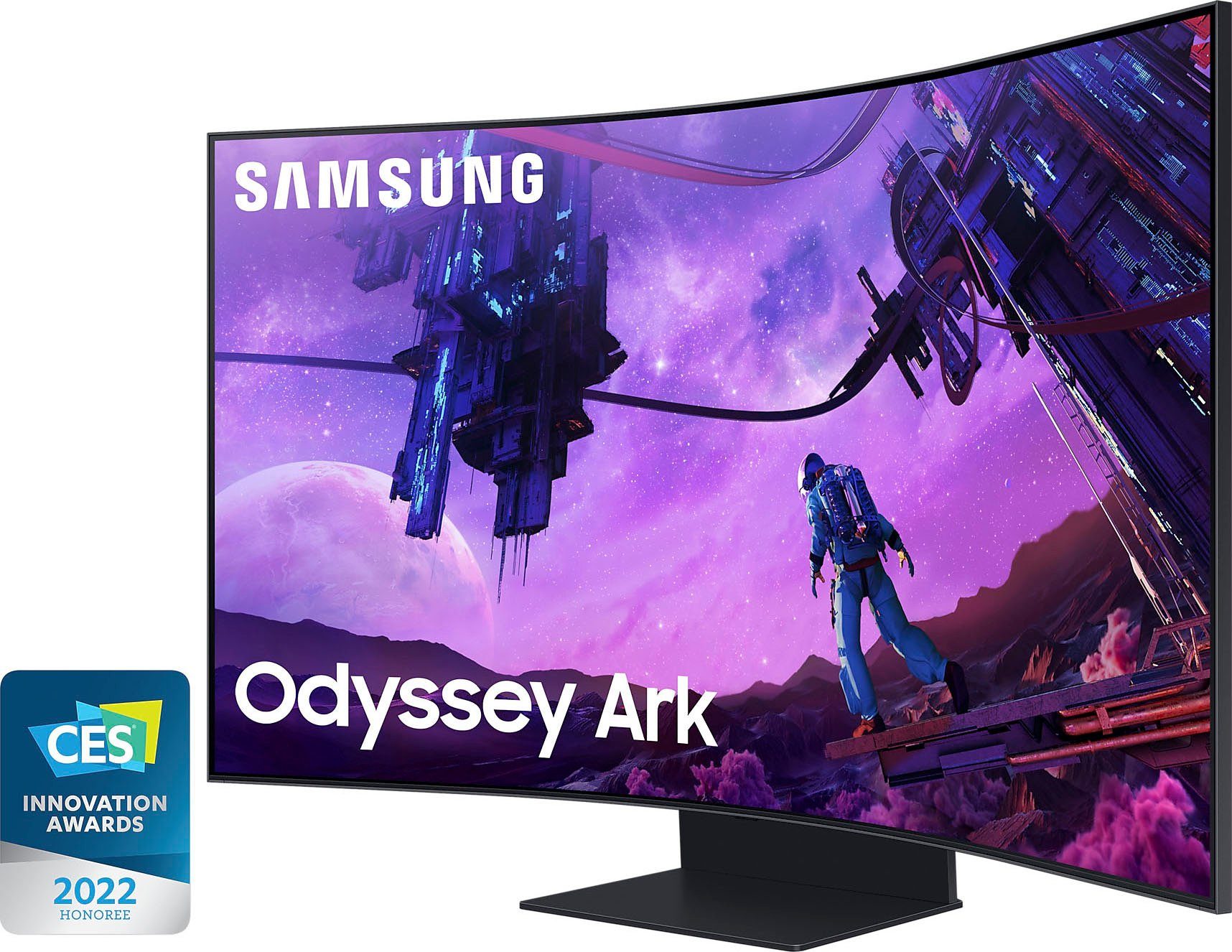 VA Ultra ms px, 165 Hz, Curved-Gaming-LED-Monitor HD, x LED) 3840 1 Odyssey 2160 Reaktionszeit, (138 Samsung ", 4K Ark S55BG970NU cm/55