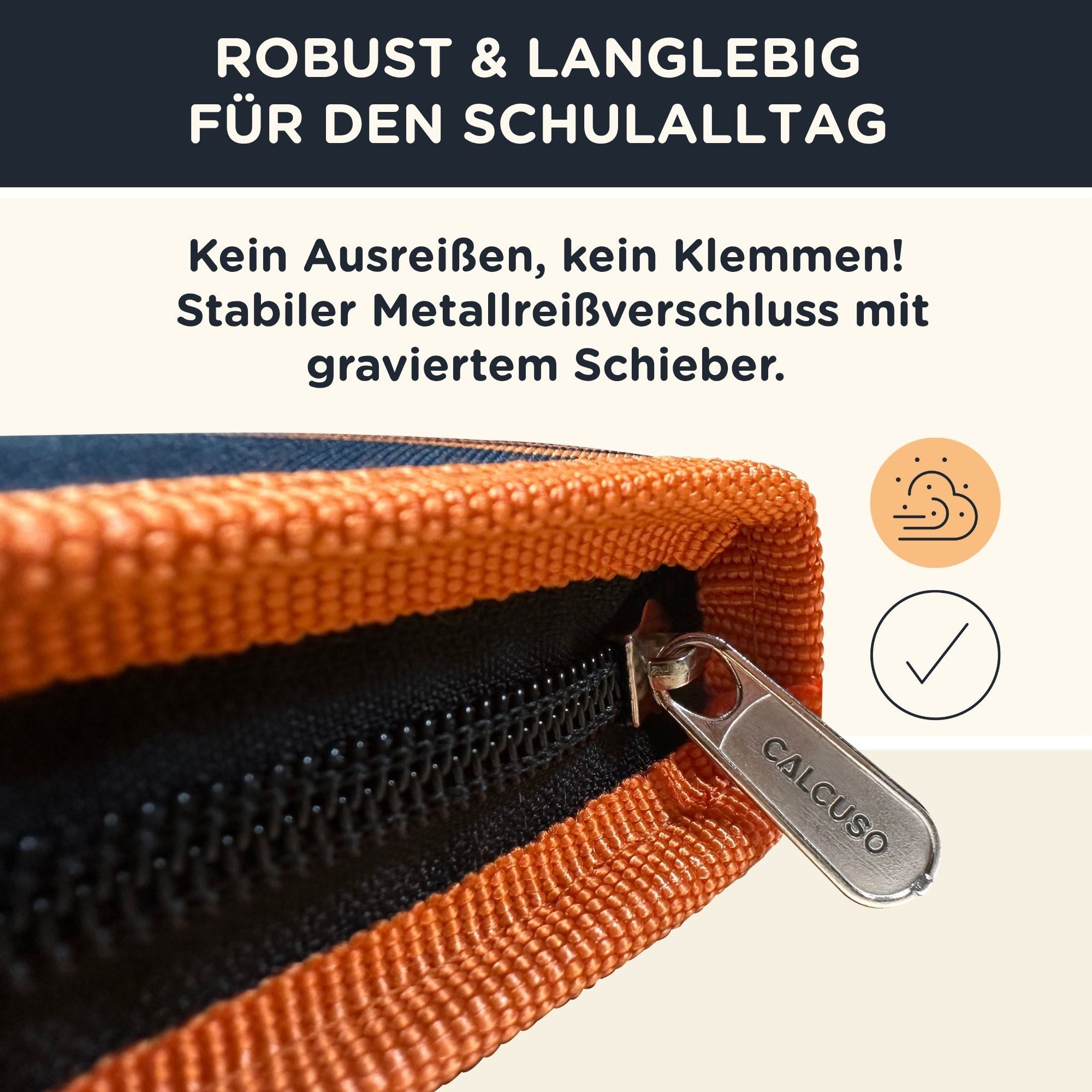 CALCUSO Zirkel Set im Federmäppchen mit Geodreieck & Lineal, Geometrieset - Rot – Bild 4 von 5