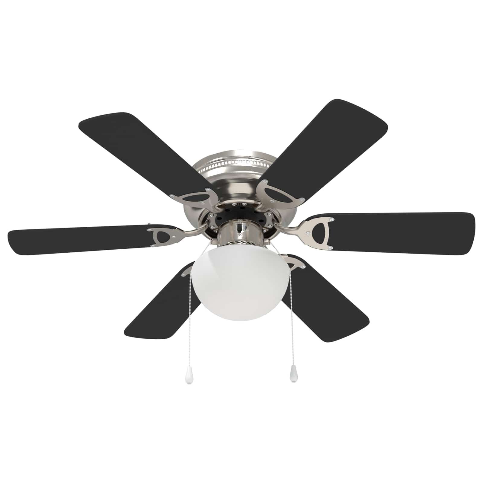 vidaXL Deckenventilator 82 cm Deckenventilator mit Licht Ø 82 cm Schwarz