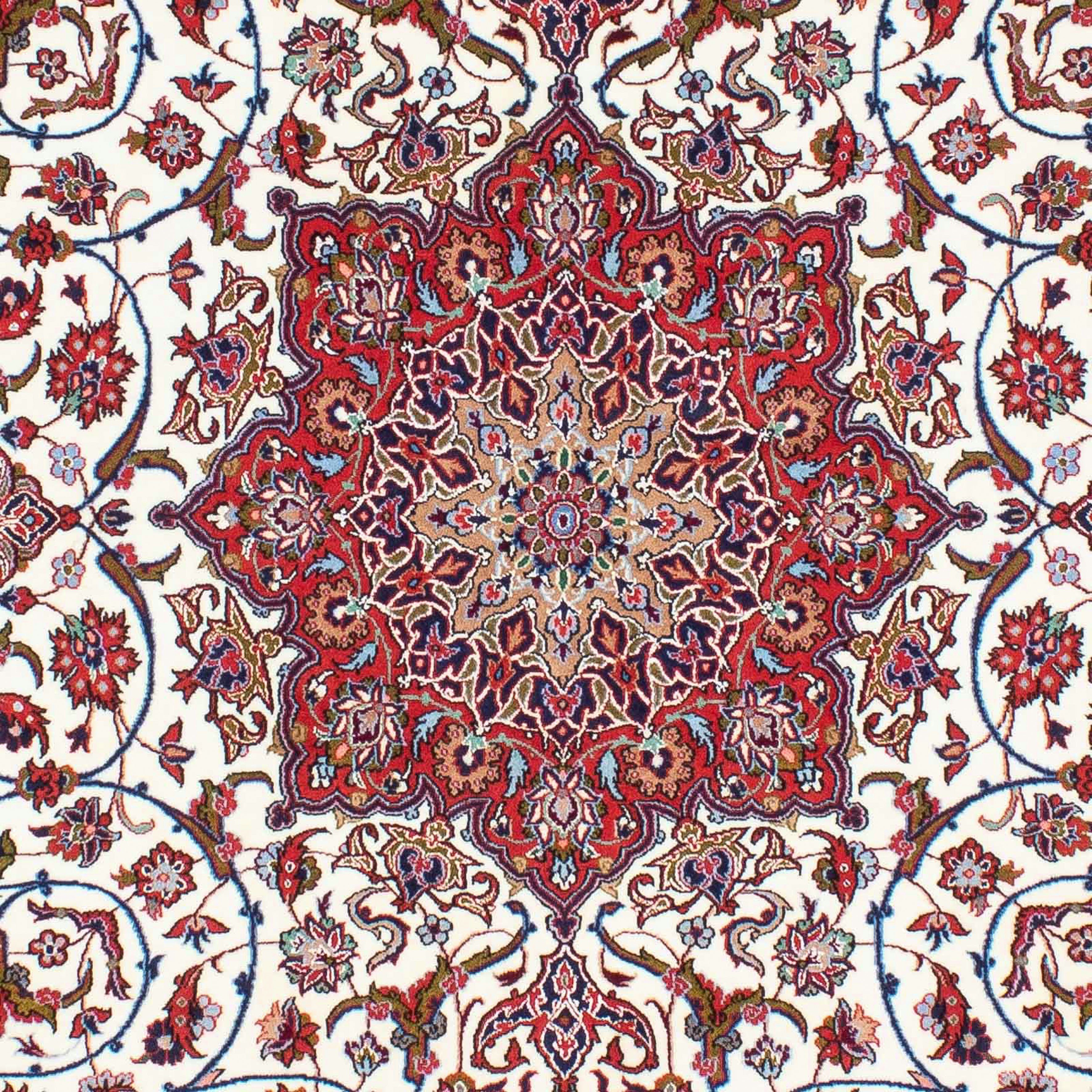 Einzelstück Zertifikat rechteckig, cm Premium Perser - - 235 Orientteppich Höhe: Handgeknüpft, 6 x - mit 158 Wohnzimmer, mm, Isfahan - beige, morgenland,