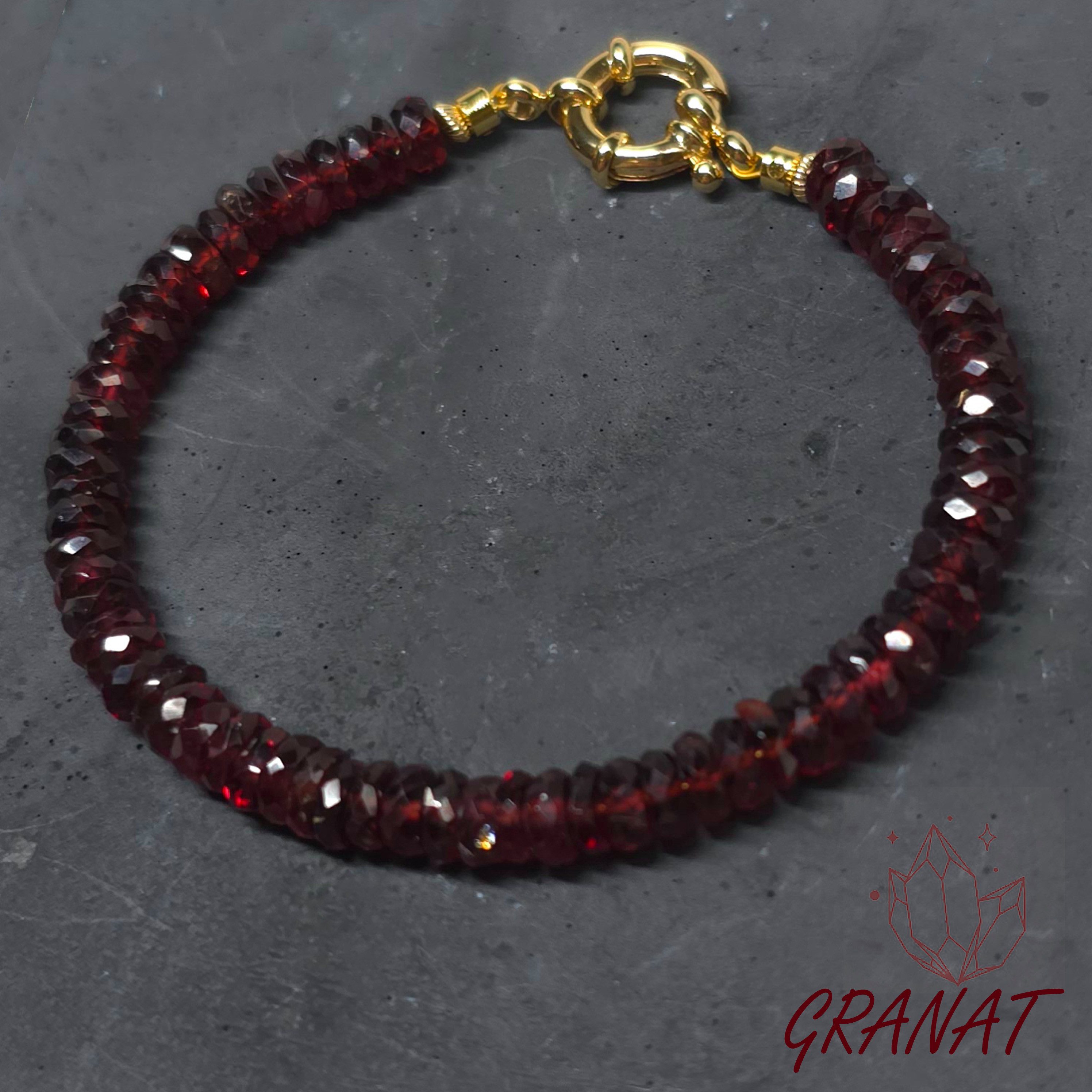 GOLDEN Armband Echtes Granat Armband, zartes Granat Stapelarmband Geburtsst günstig online kaufen