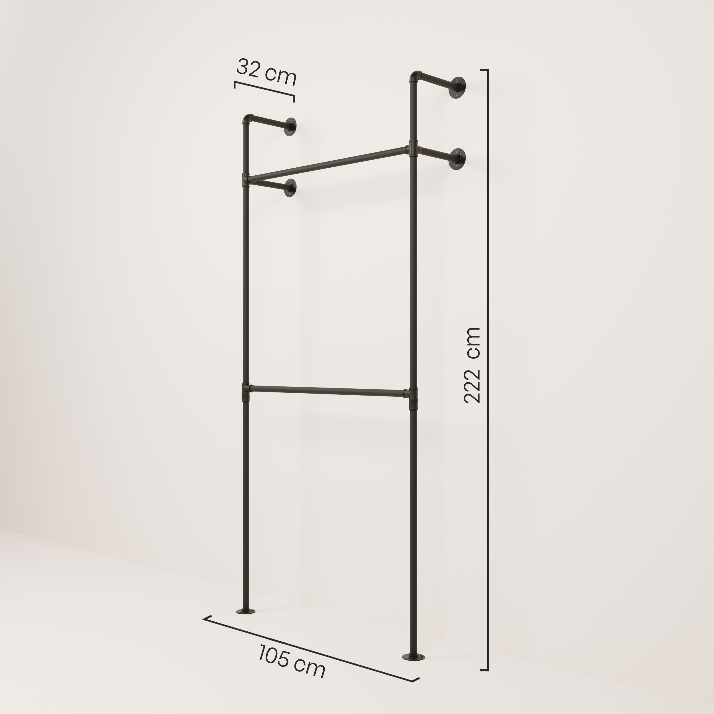 pamo. design Kleiderständer KIM DOUBLE Industrial günstig online kaufen