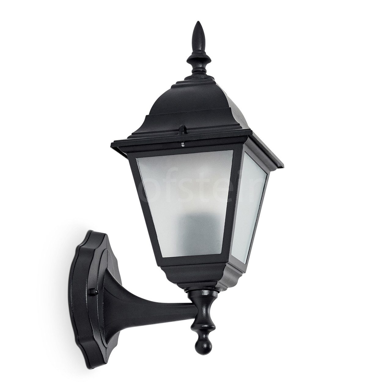 hofstein Außen-Wandleuchte Wandlampe aufwärts in antikem Look aus Metall/Glas, ohne Leuchtmittel, im klassischen Landhaus-Stil, Außenleuchte für Terrasse, 1x E27, IP44