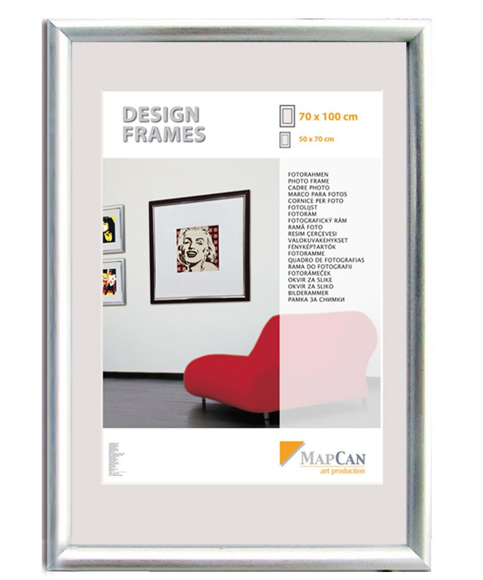 The Wall - the art of framing AG Bilderrahmen Kunststoff Bilderrahmen Design Frames silber, 21 x