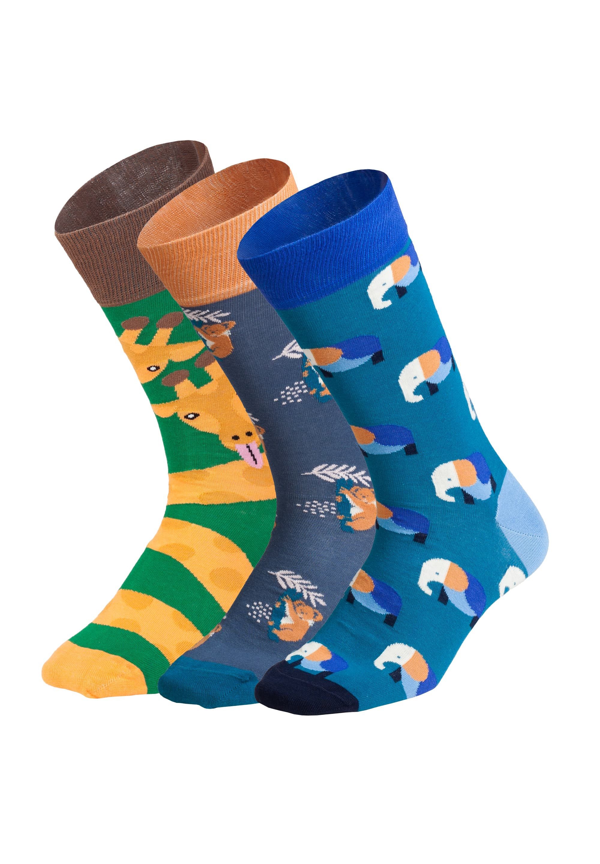 DillySocks Basicsocken Wild Steps Aus Baumwolle & recyceltem Polyamid