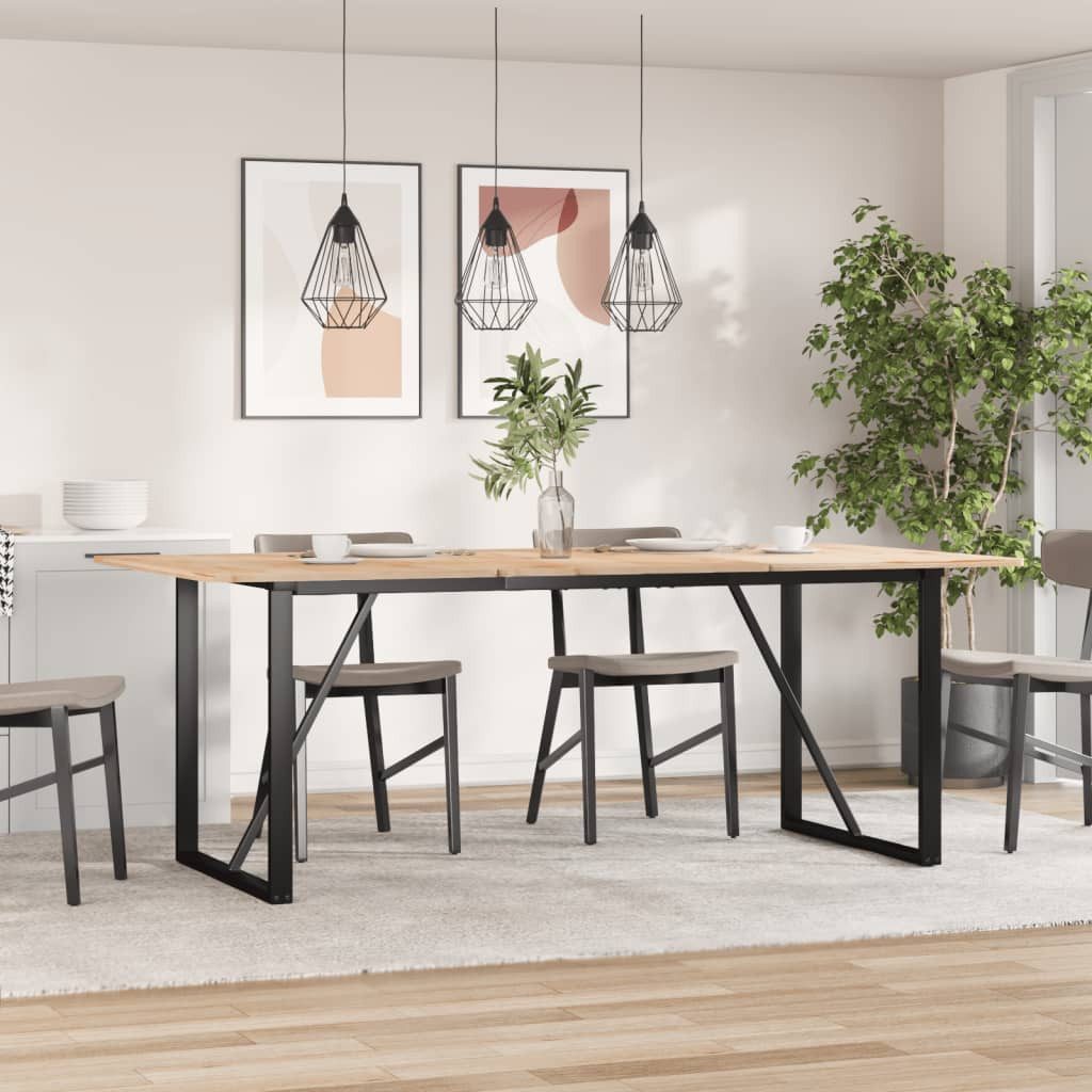 vidaXL Esstisch 160 x 80 x 73 cm Esstisch-Gestell in O-Form 160x80x73 cm Gusseisen