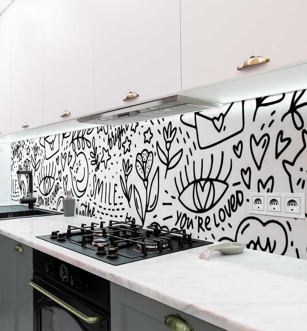 MyMaxxi Dekorationsfolie Küchenrückwand Cartoon Muster