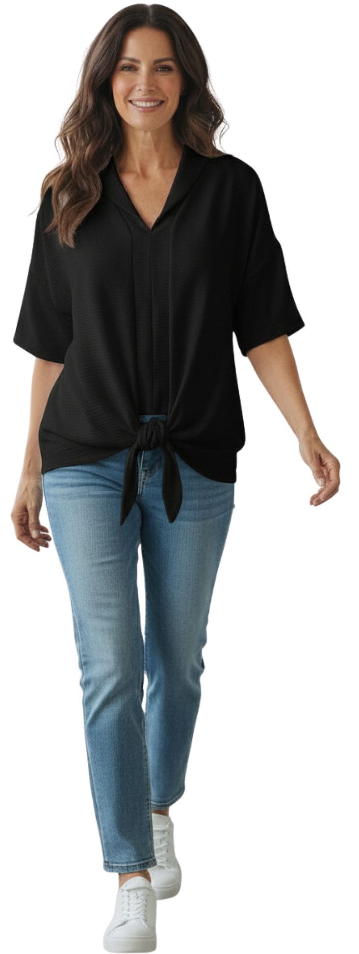 Estefania for woman Blusenshirt Estefania for woman, 197-1669 vorn zum binden