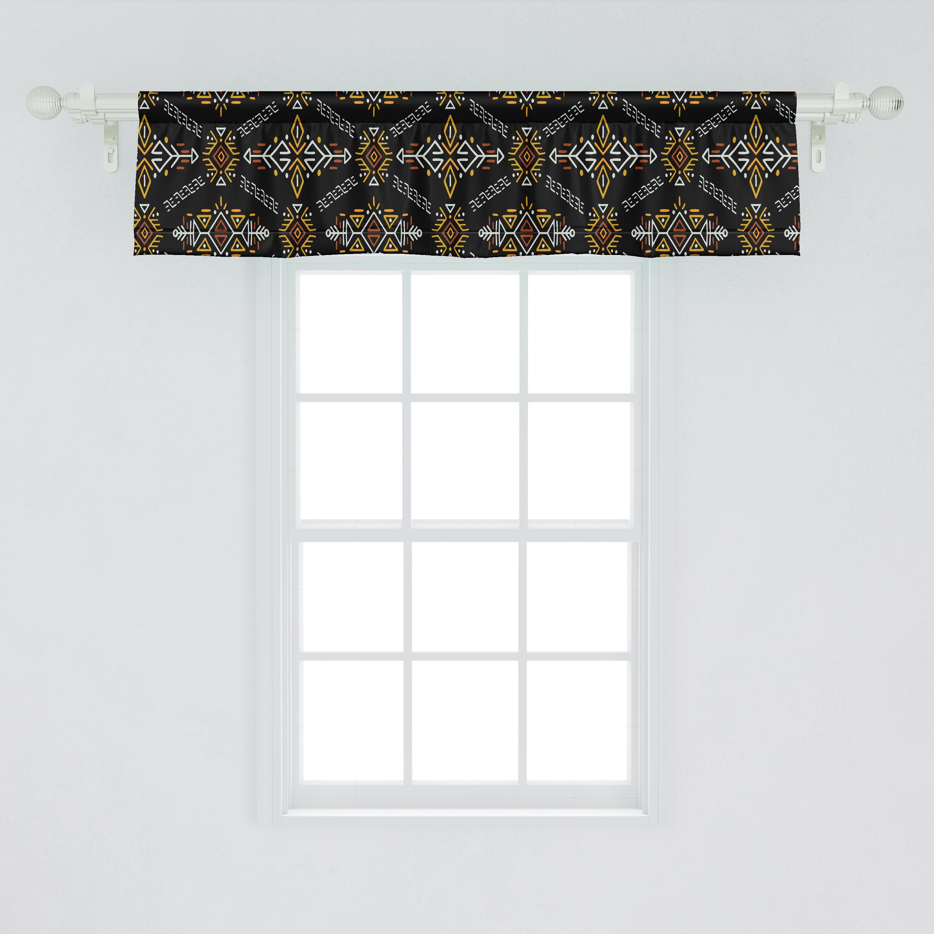 Scheibengardine Vorhang Volant für mit Aztec und Stangentasche, Schlafzimmer Pfeil Küche Inspired Abakuhaus, Microfaser, Dekor ethnische