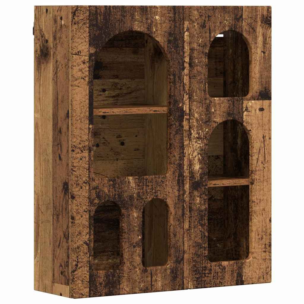 vidaXL Hängeschrank 59 x 20 x 71,5 cm Hängeschrank mit Regal Altholz 59x20x71,5 cm Spanpla
