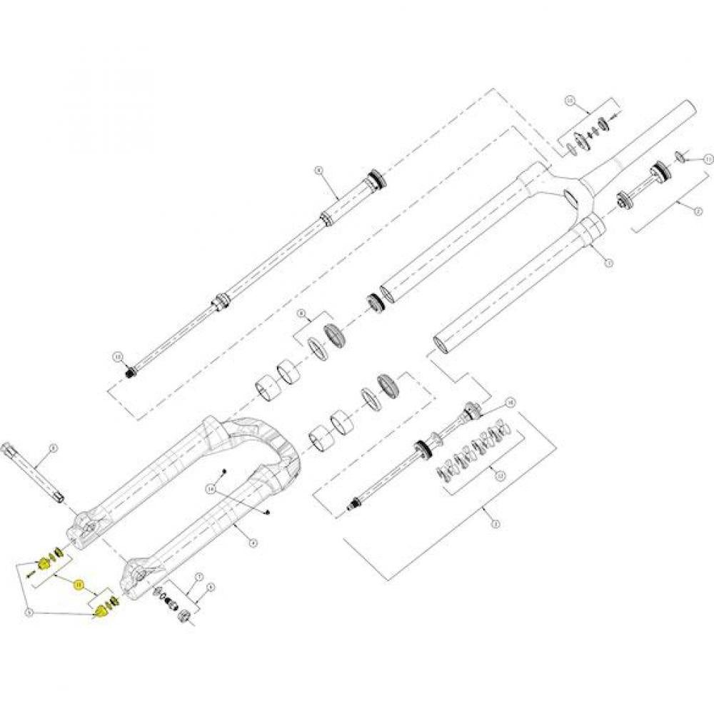 Manitou Federgabel Manitou Zugstufeneinstellknopf & Luftkappe für Mezzer 27,5/29" Blau/sc