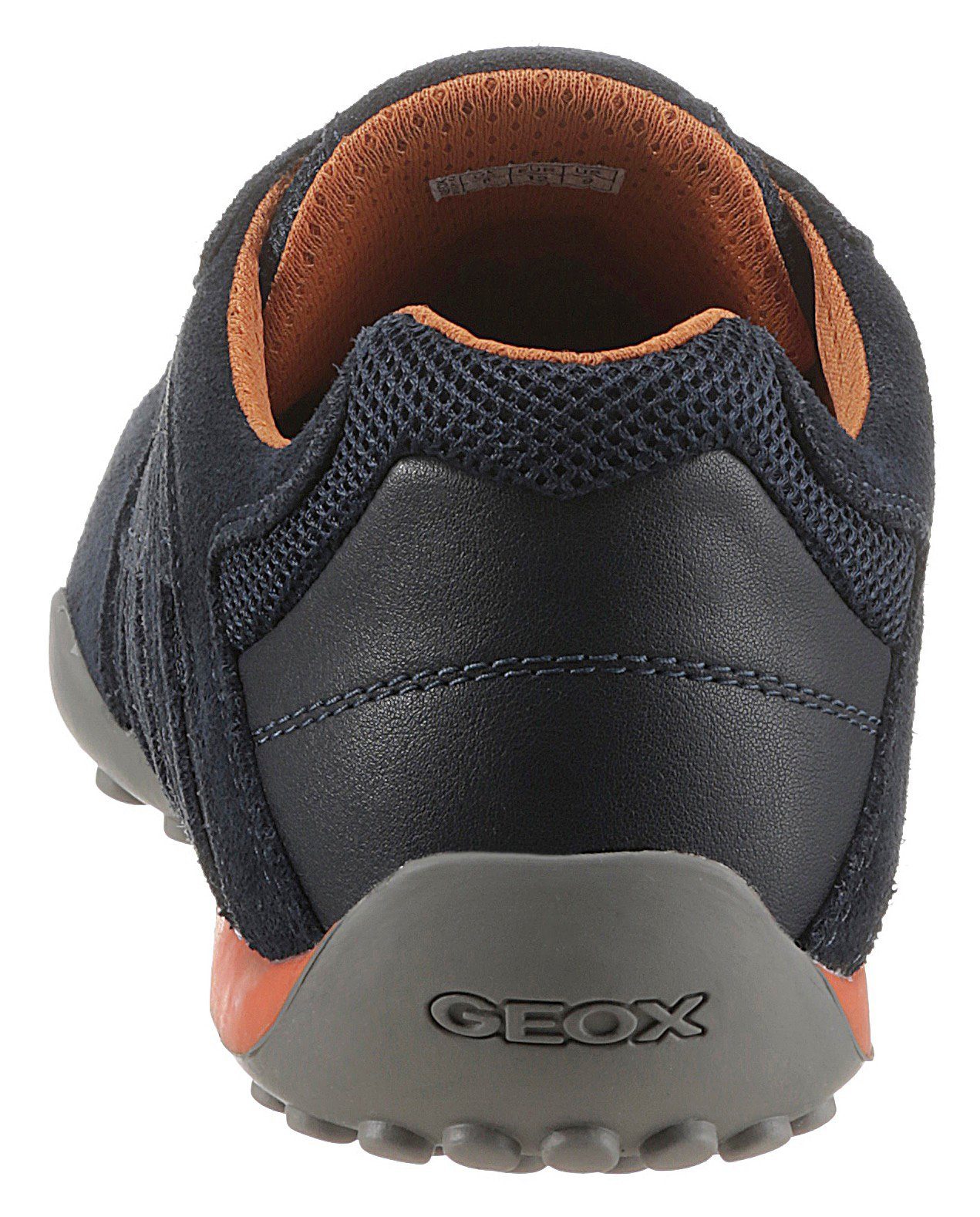 Geox UOMO Geox Spezial Membrane Ziernähten und modischen mit Sneaker mit dunkel-blau Slip-On SNAKE