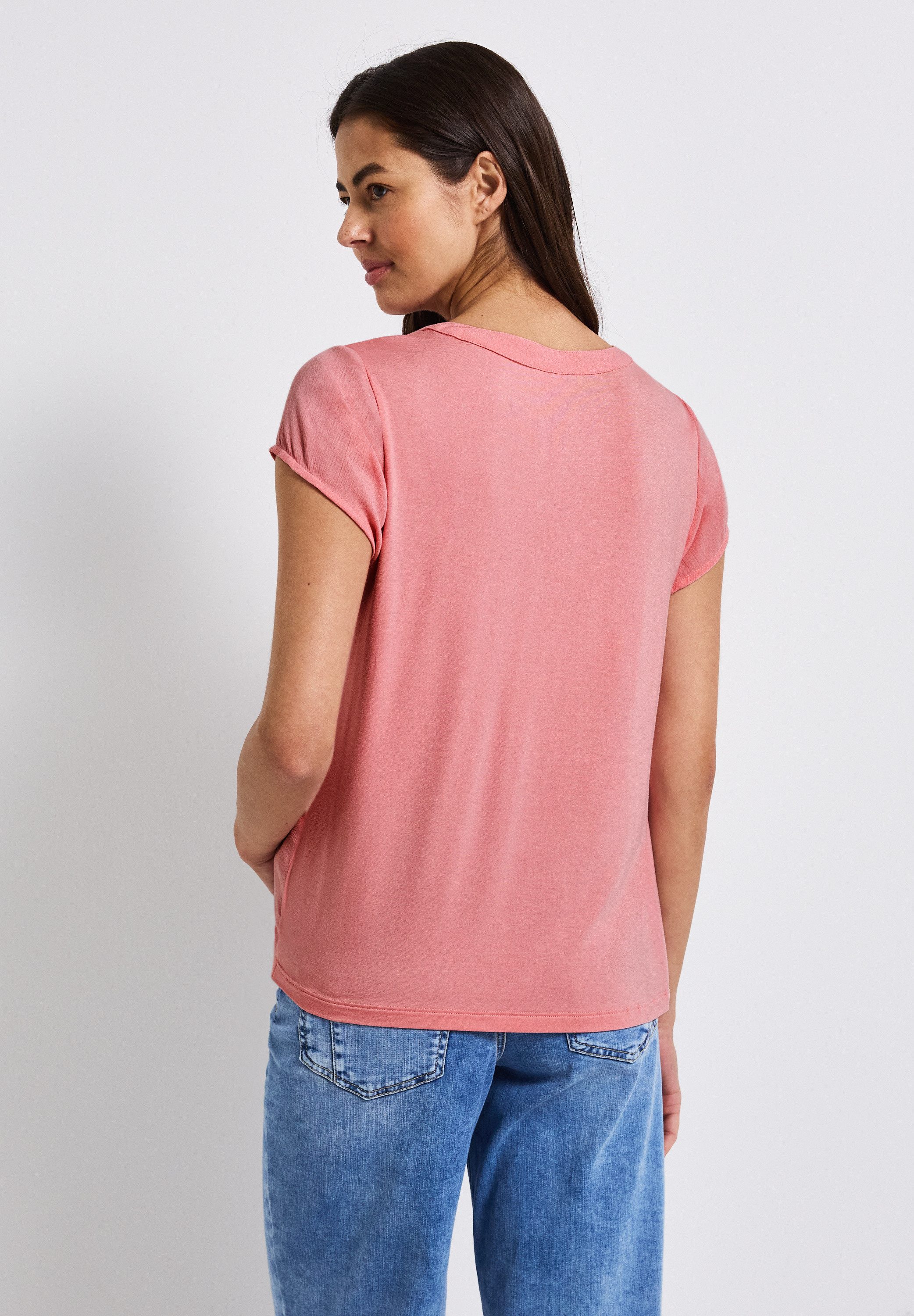 STREET ONE Tunikashirt mit geschlitztem Rundhalsausschnitt günstig online kaufen