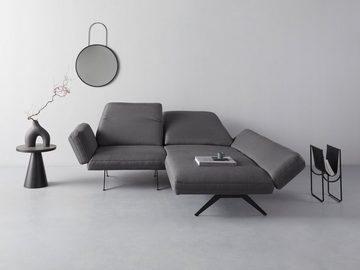 Places of Style Ecksofa Caiden L-Form, mit Arm- und Rückenfunktion, kleine Ausführung