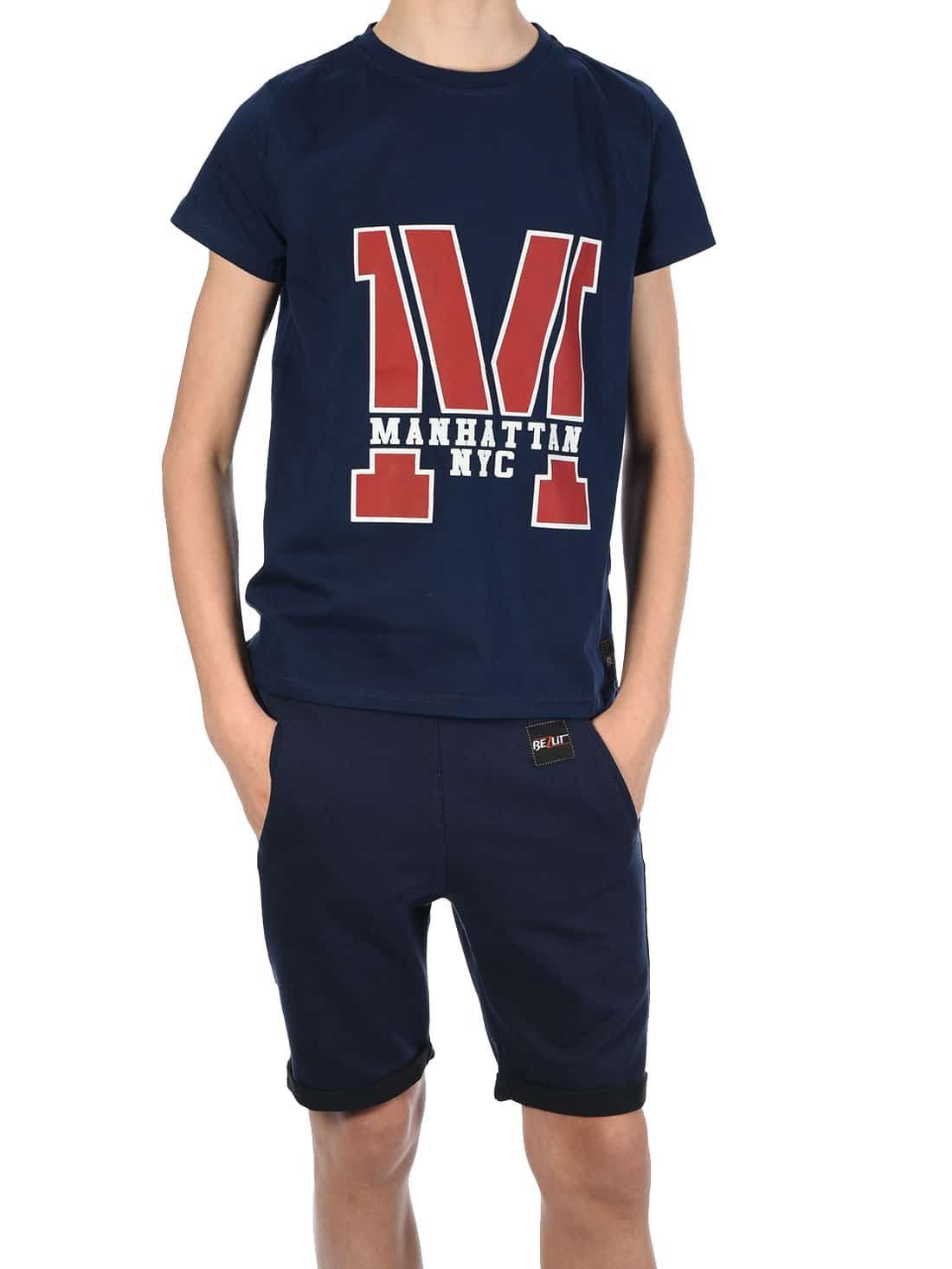 BEZLIT T-Shirt & Shorts Jungen Set T-Shirt Shorts (1-tlg) mit elastischem Bund Navy / Navy
