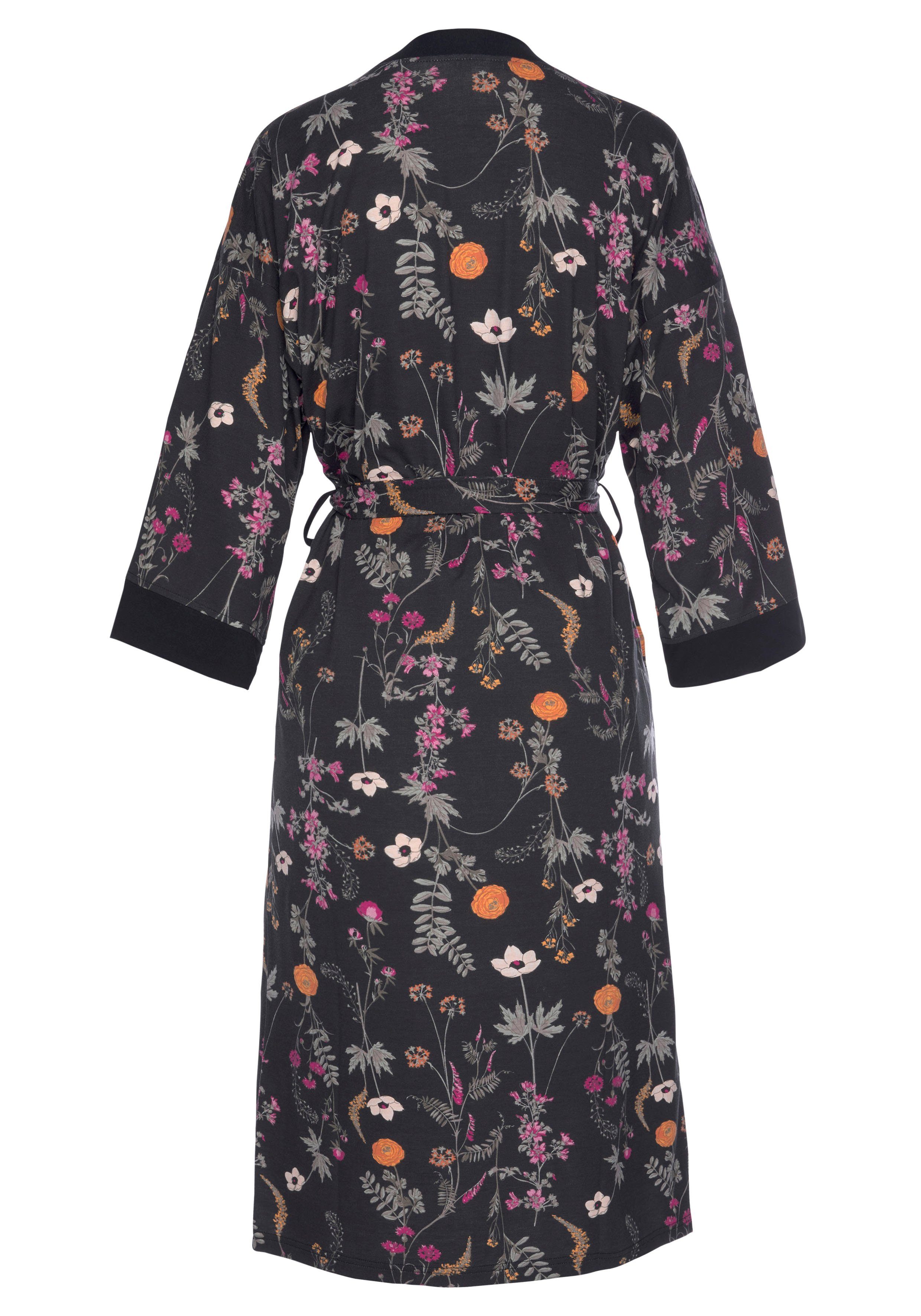 Wäsche/Bademode Loungewear Kimono, LASCANA, mit Wildblumen Muster