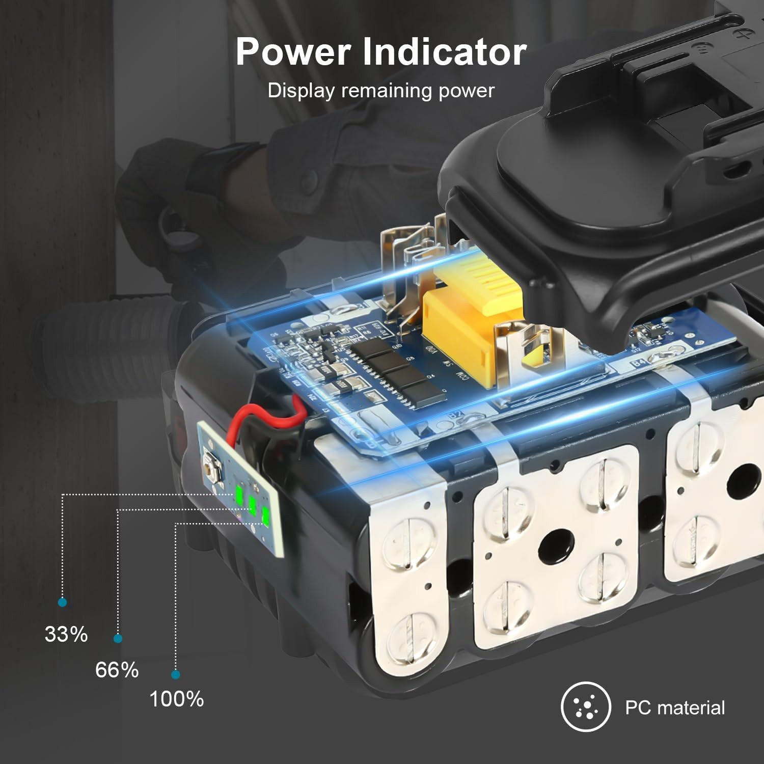 Athlix Ersatz Akku 6,0 Ah für Makita 18-V-Akku, 2er Set, BL1860, BL1850-Serie Akkupacks 6000 mAh (18 V), 2 Stück, 6000 mAh, 20 % längere Laufzeit