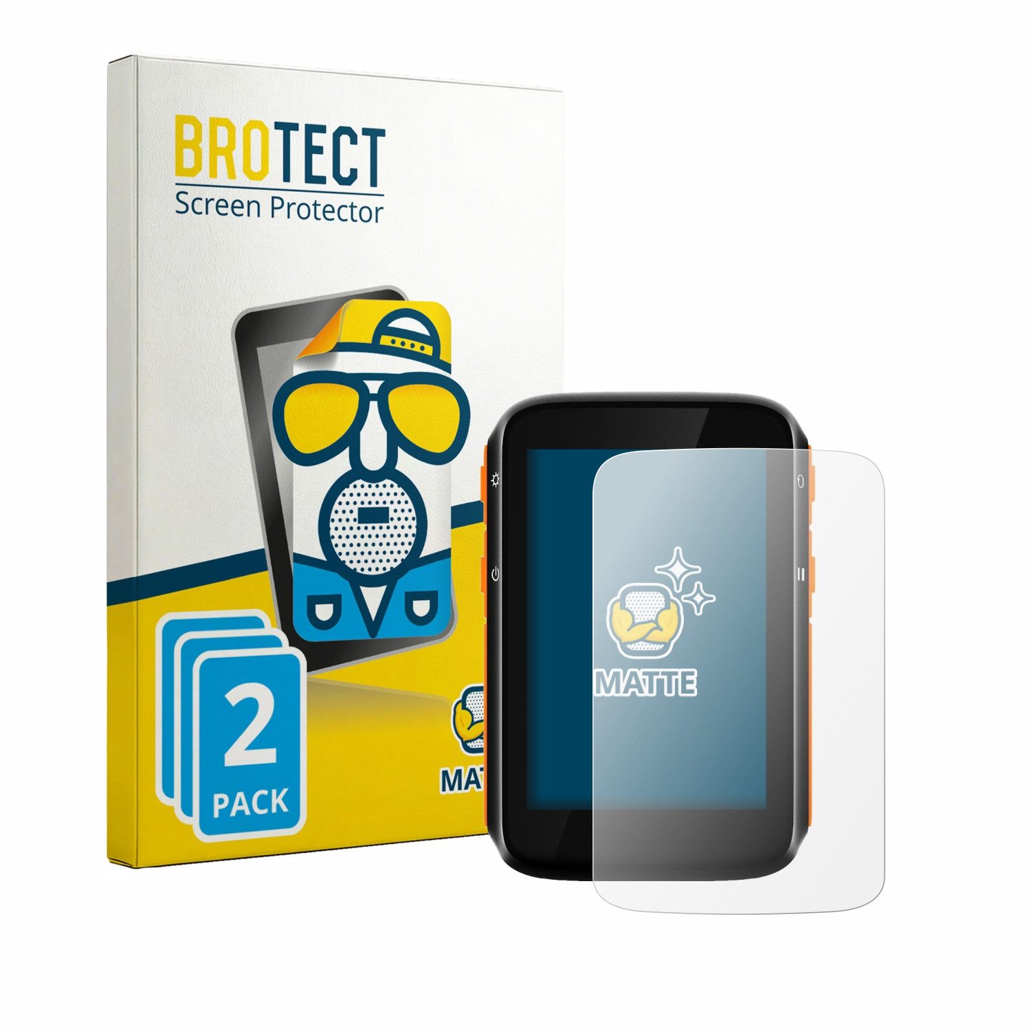 BROTECT Displayschutzfolie Schutzfolie für CooSpo BC200 2024, 2 Stück, Displayschutz Schutz Folie Matt Entspiegelungsfolie
