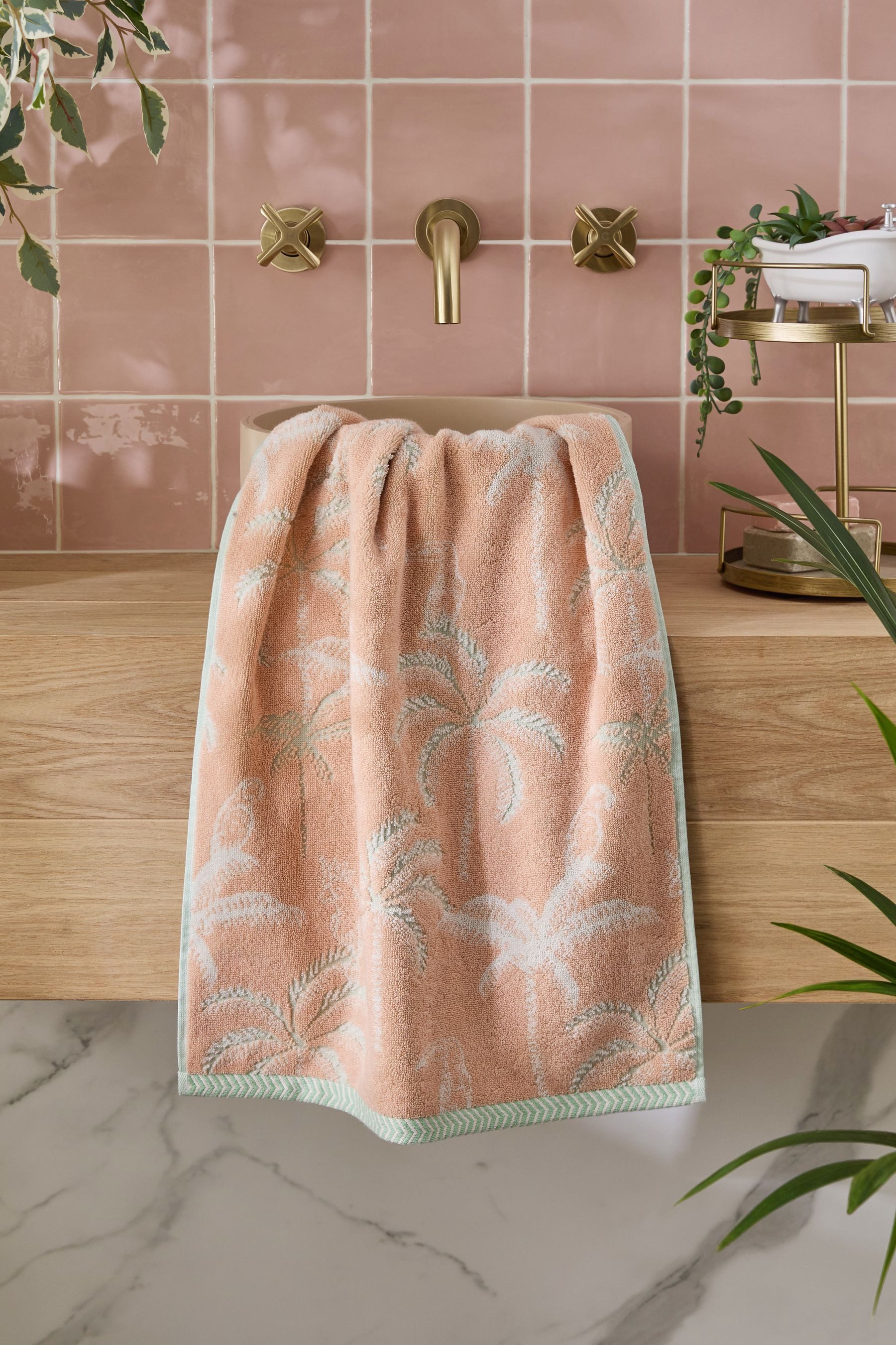 Handtuch Handtuch aus 100 % Baumwolle Palmen