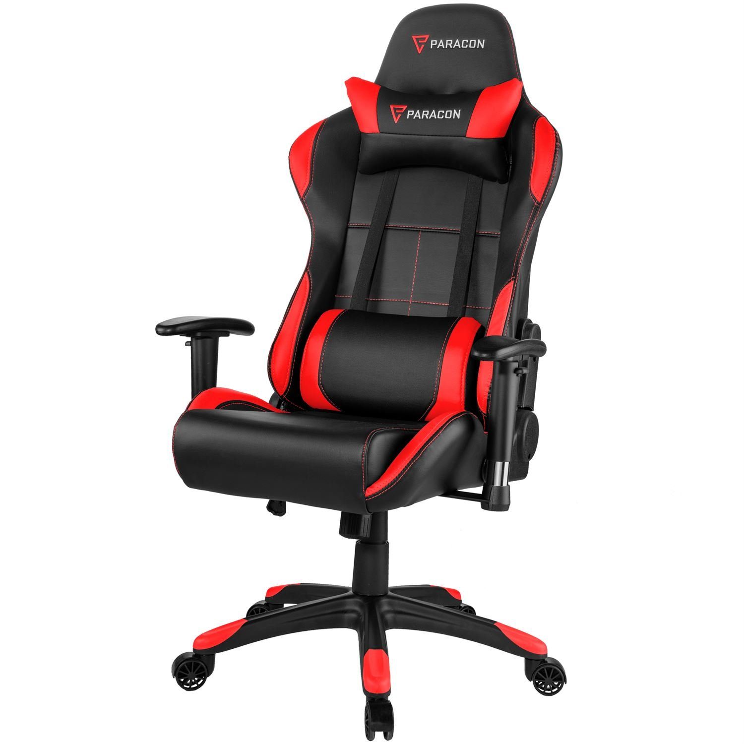 ebuy24 Gaming-Stuhl Paracon Rogue Gaming Stuhl inkl. Nackenkissen und Rot