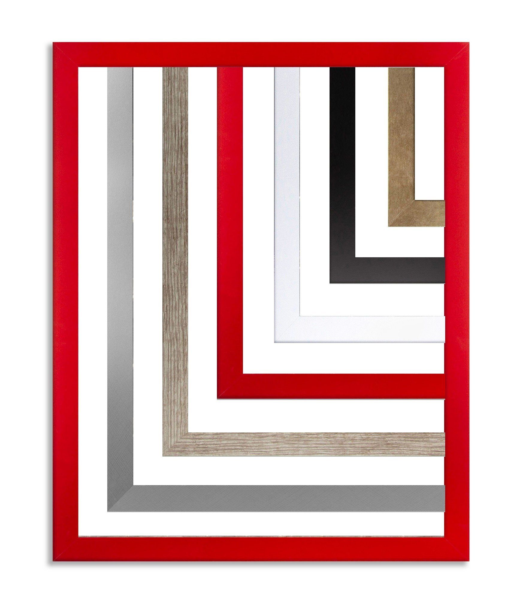 myposterframe Einzelrahmen Rahmen Maia, (1 Stück), 20,3x25,4 cm, Rot, MDF