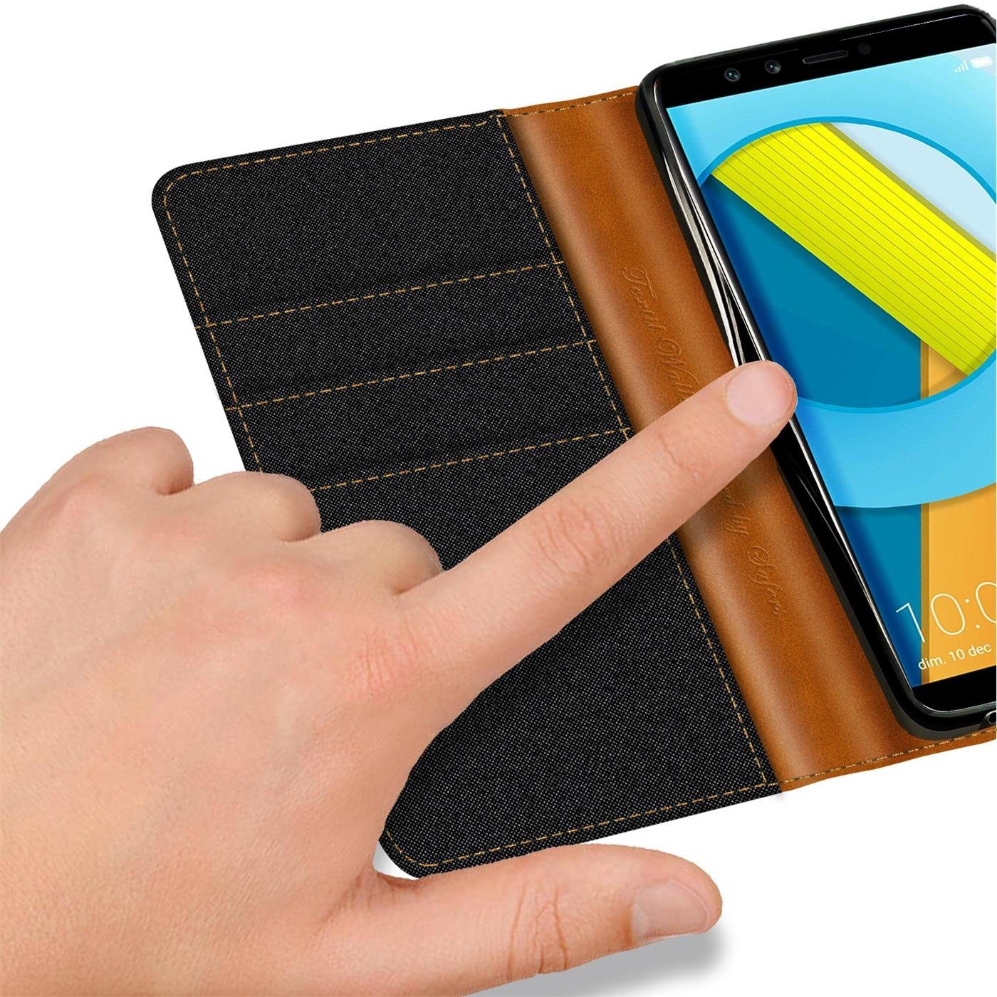 CoolGadget Handyhülle Flip Case Wallet Cover Book Tasche für Honor 9 Lite 5,7 Zoll, Handy Tasche mit Kartenfach Book Schutzhülle