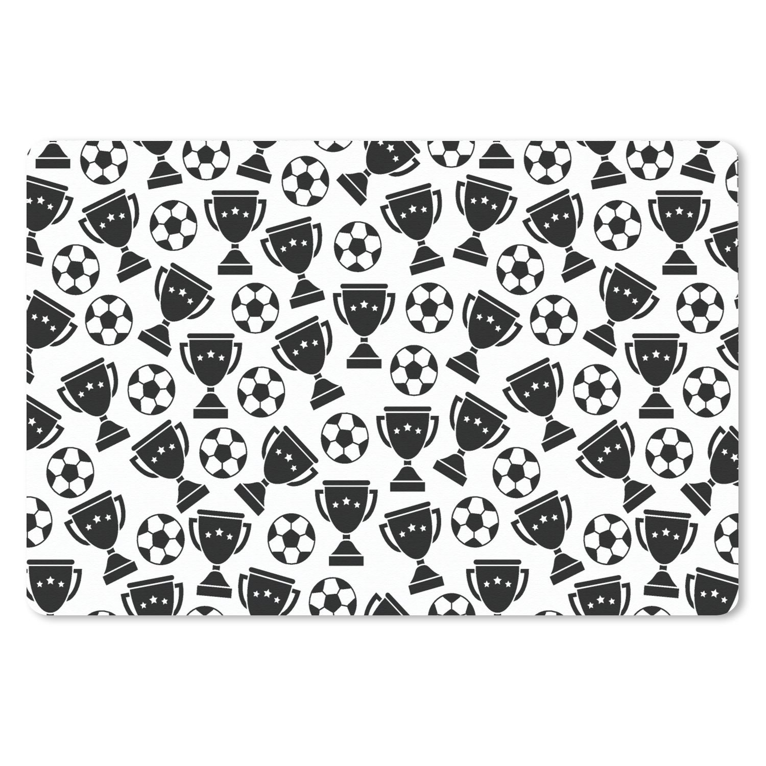 MuchoWow Gaming Mauspad Muster - Fußball - Pokal - Jungen - Kinder - Kind (1-St), Mousepad mit Rutschfester Unterseite, Gaming, 120x80 cm, XXL, Großes