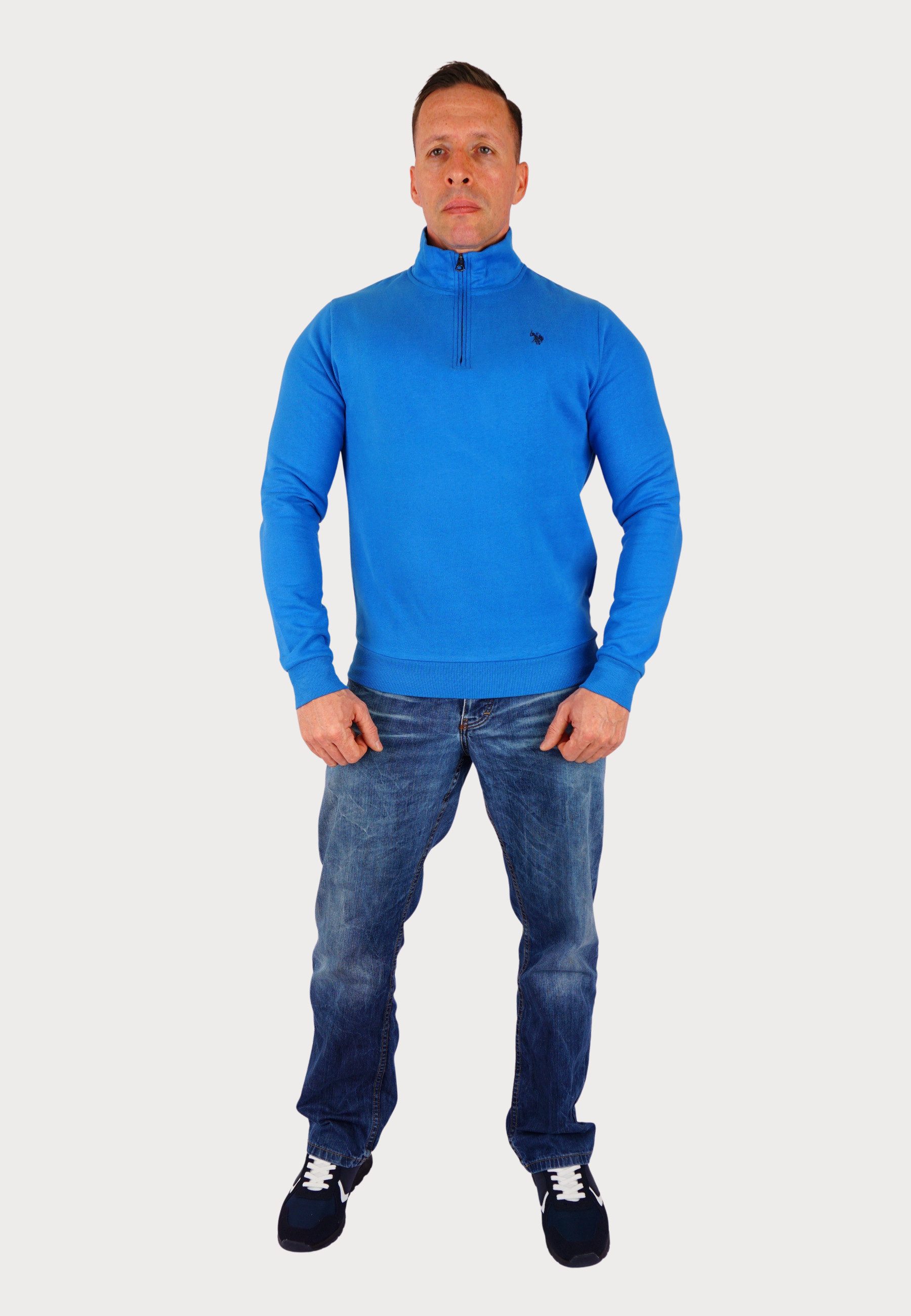 U.S. Polo Assn. Sweatshirt Pullover Sweater Half Zip (1-tlg) günstig online kaufen