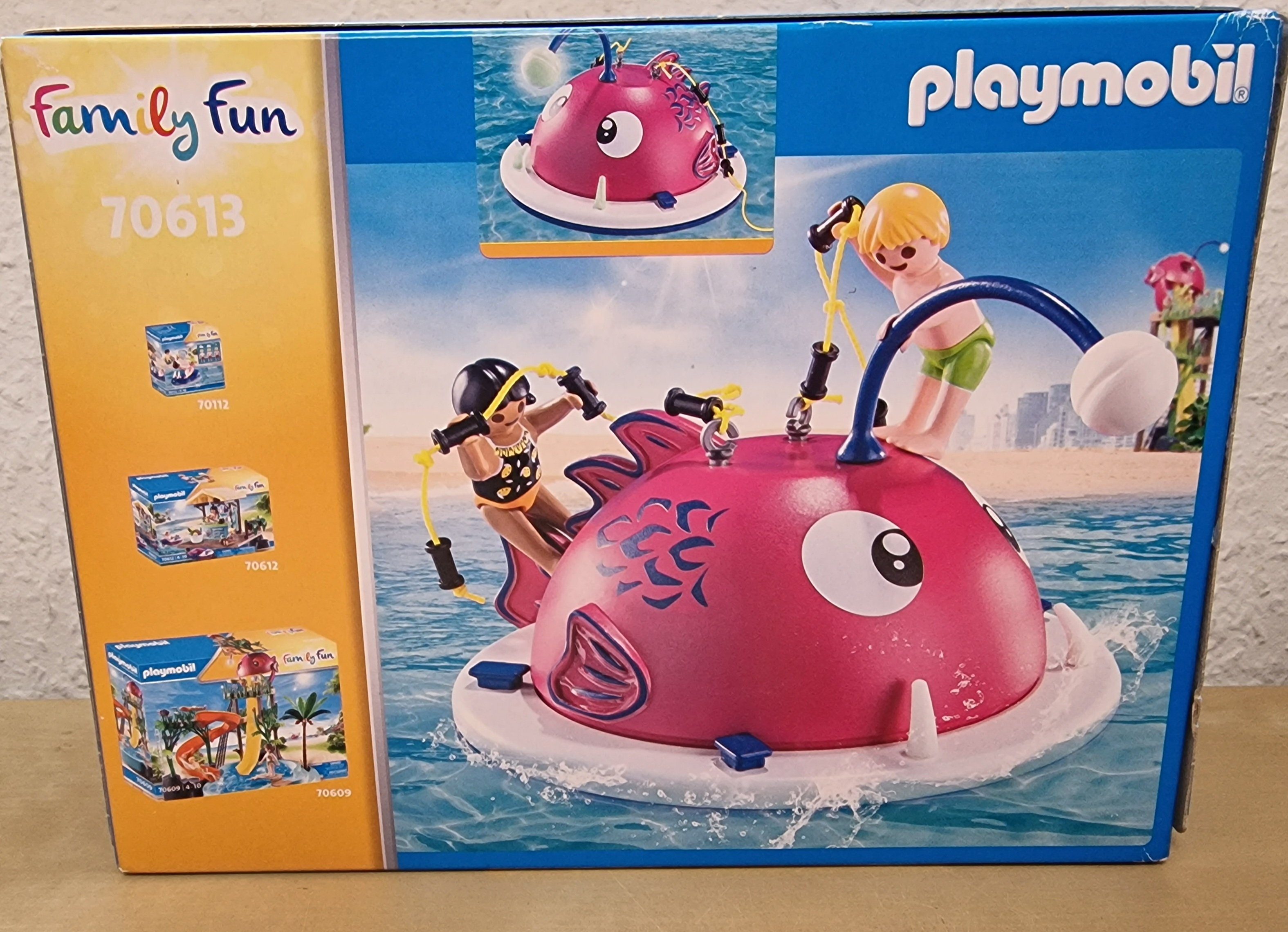 Playmobil® Konstruktionsspielsteine Family Fun Kletter-Schwimminsel