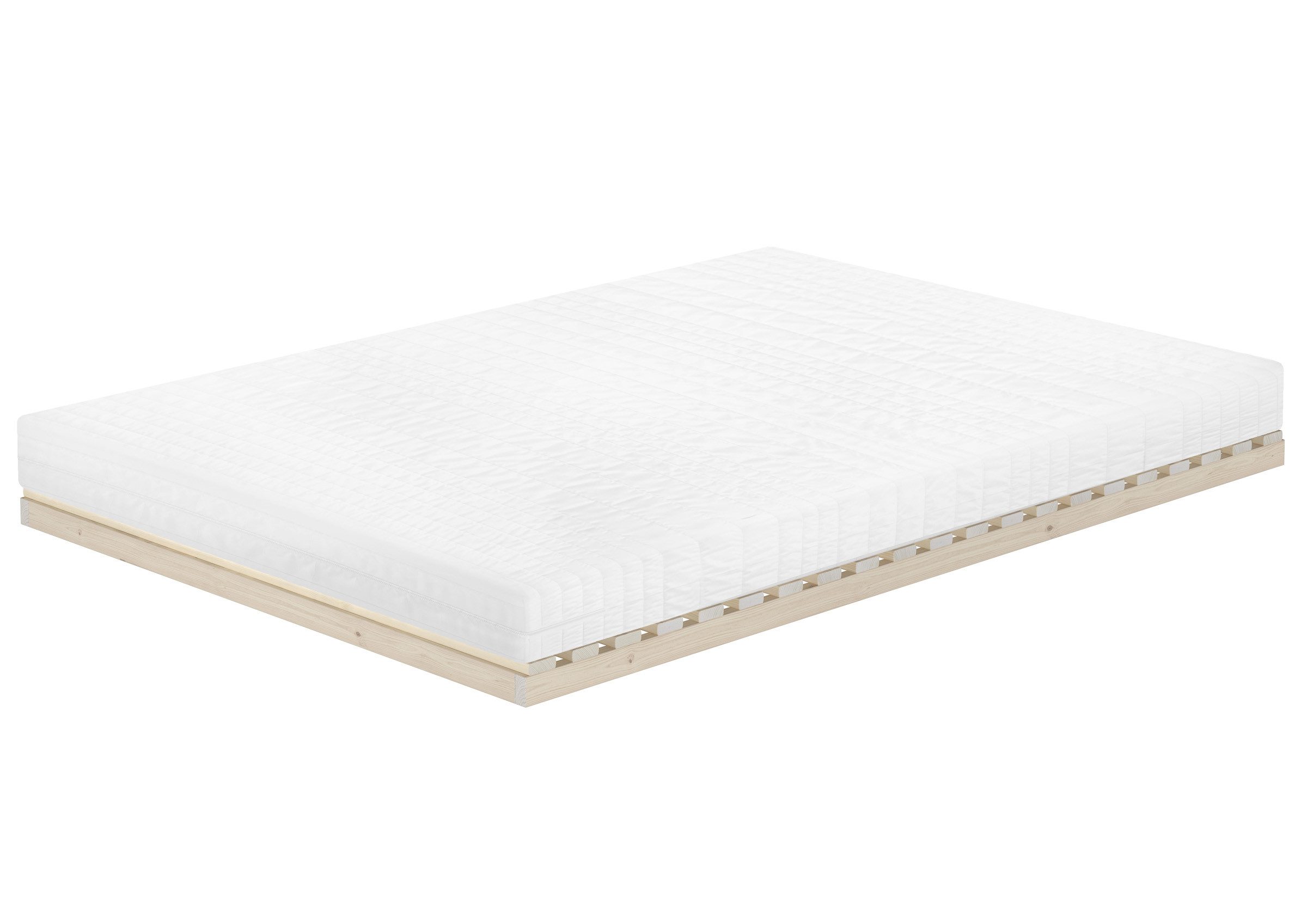 ERST-HOLZ Bett Niederflurbett Metallfrei 140 x 200 Futon Lattenrost Fichte, günstig online kaufen