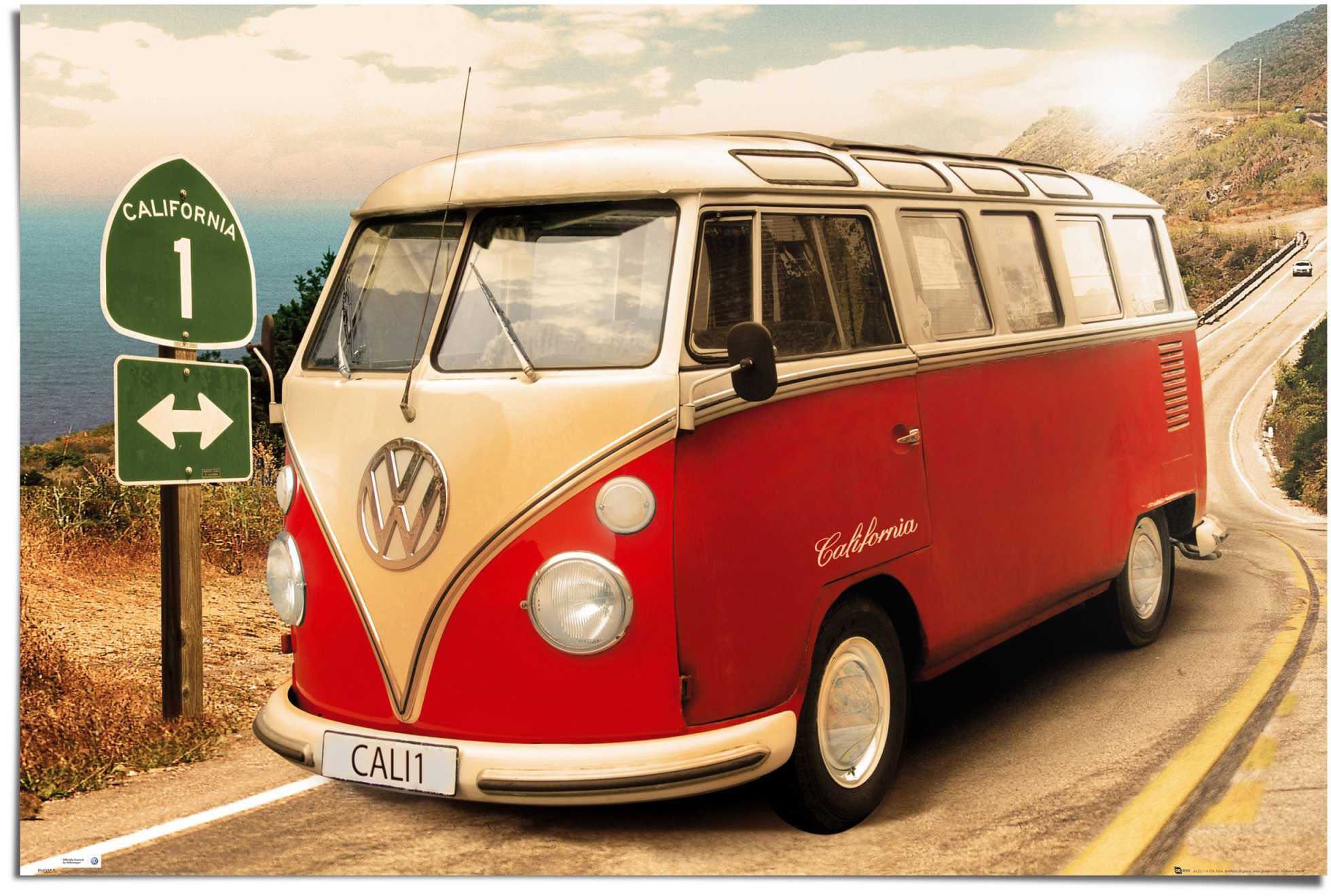 Reinders! Poster VW Camper California Route one, (1 St)