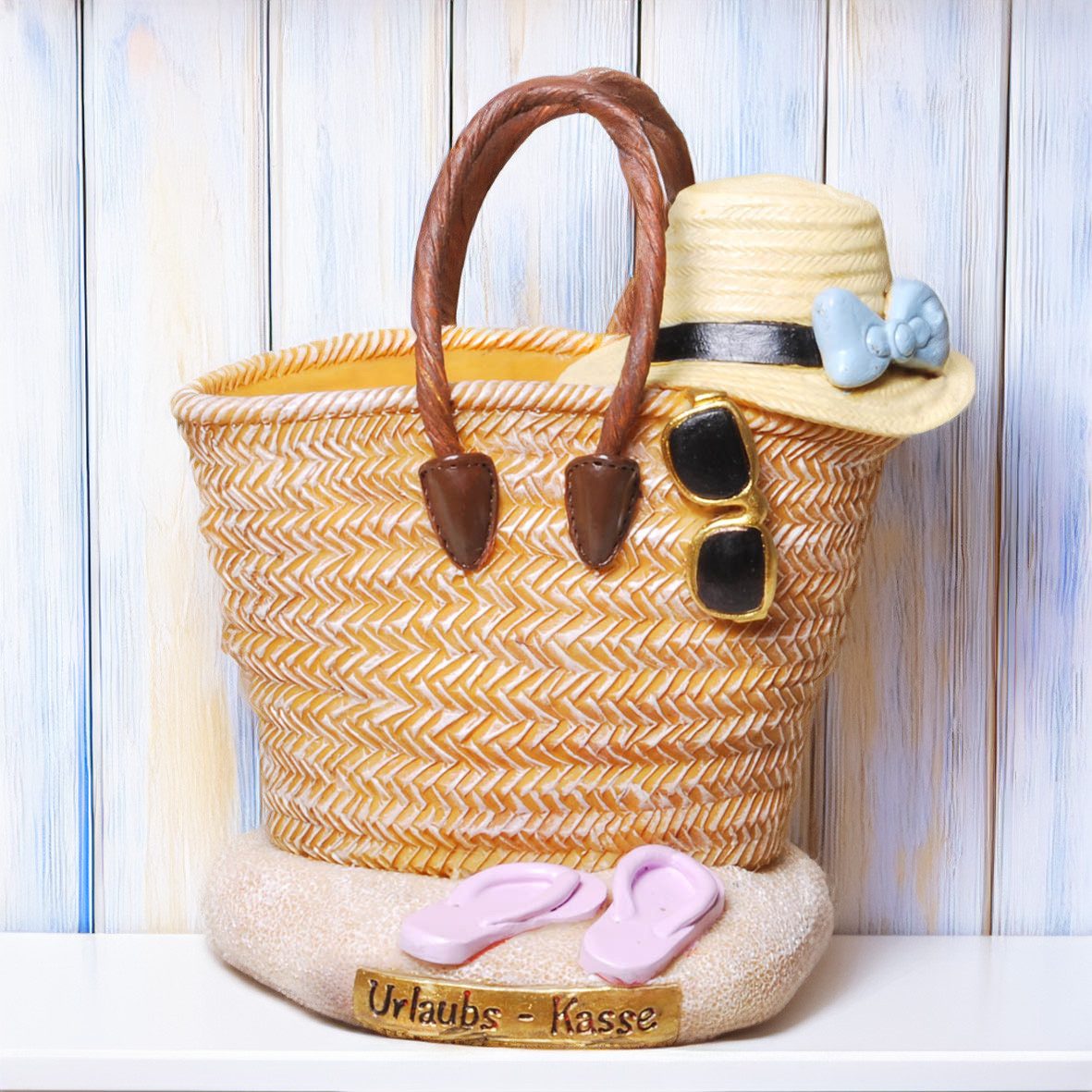 Kremers Schatzkiste Spardose Urlaubskasse Strandtasche Urlaub Kasse Sparsch günstig online kaufen