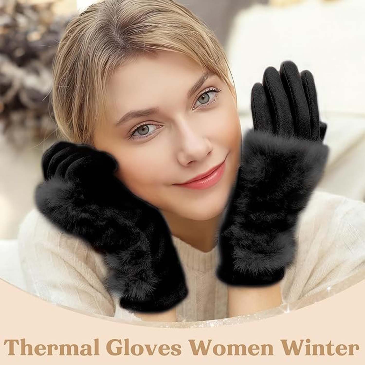 Coonoor Fleecehandschuhe andschuhe Damen Winter, Plüsch Winterhandschuhe Da günstig online kaufen