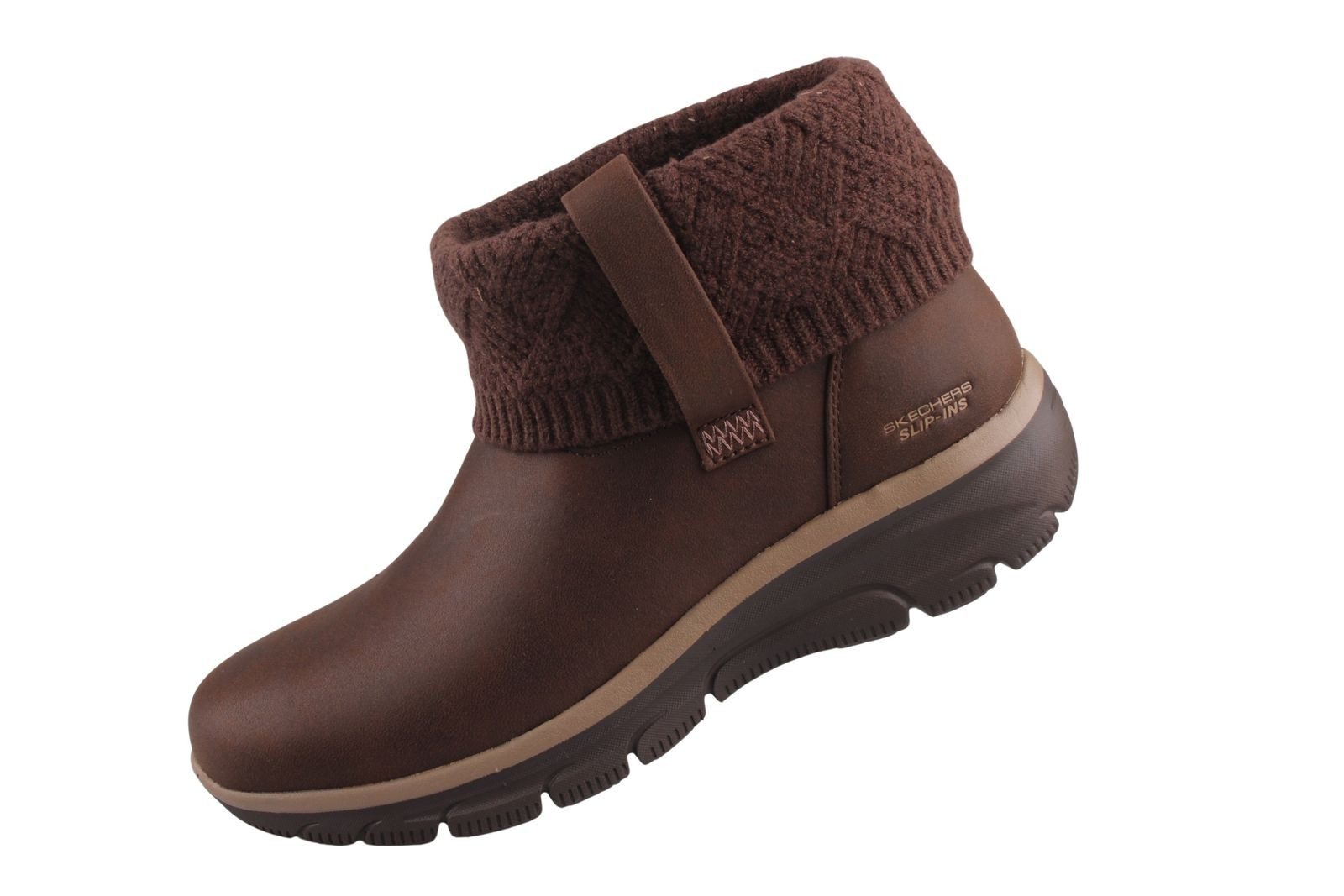 Skechers 168193-CHOC Stiefelette Slip-in-Boot mit weichem Strickkragen
