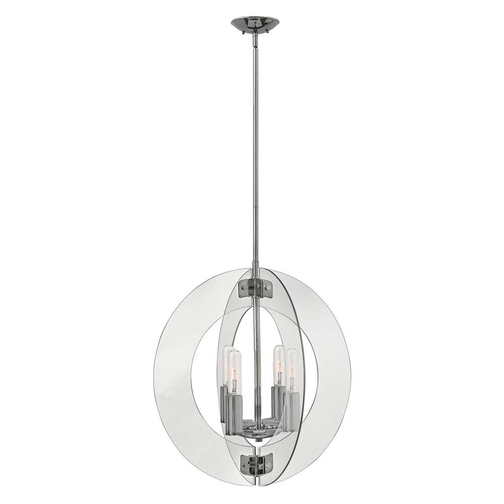 Elstead LIGHTING Kronleuchter, Leuchtmittel nicht inklusive, Kronleuchter Pendellampe Hängeleuchte Chrom B 63 cm Esszimmerleuchte 4
