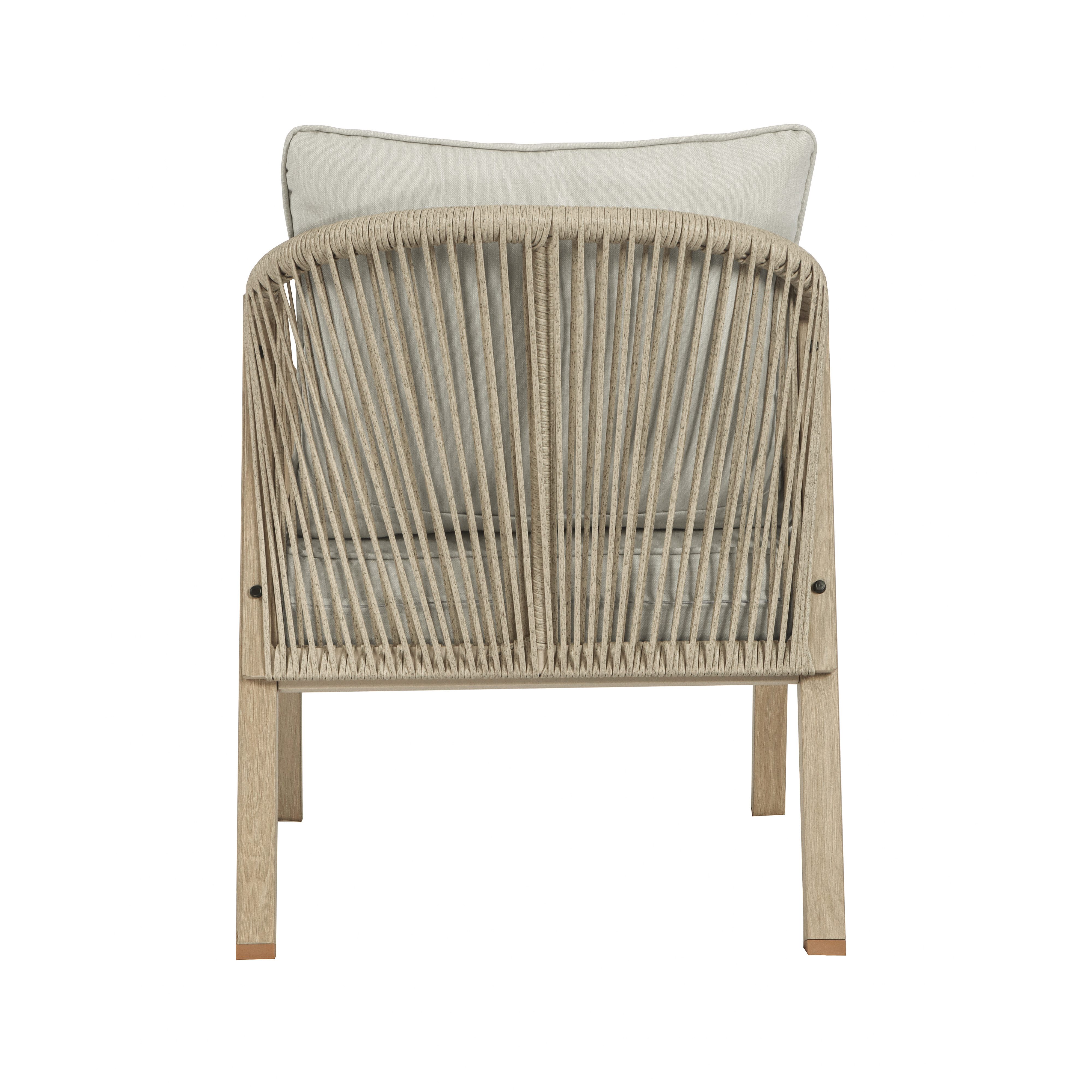 Koll Living Gartenlounge-Set 'Amber' in Beige, aus Stahl in natürlicher Holzoptik, wartungsfrei, (2x Gartensessel, 2-tlg., pulverbeschichteter Stahl in Holzopti – Bild 4 von 5
