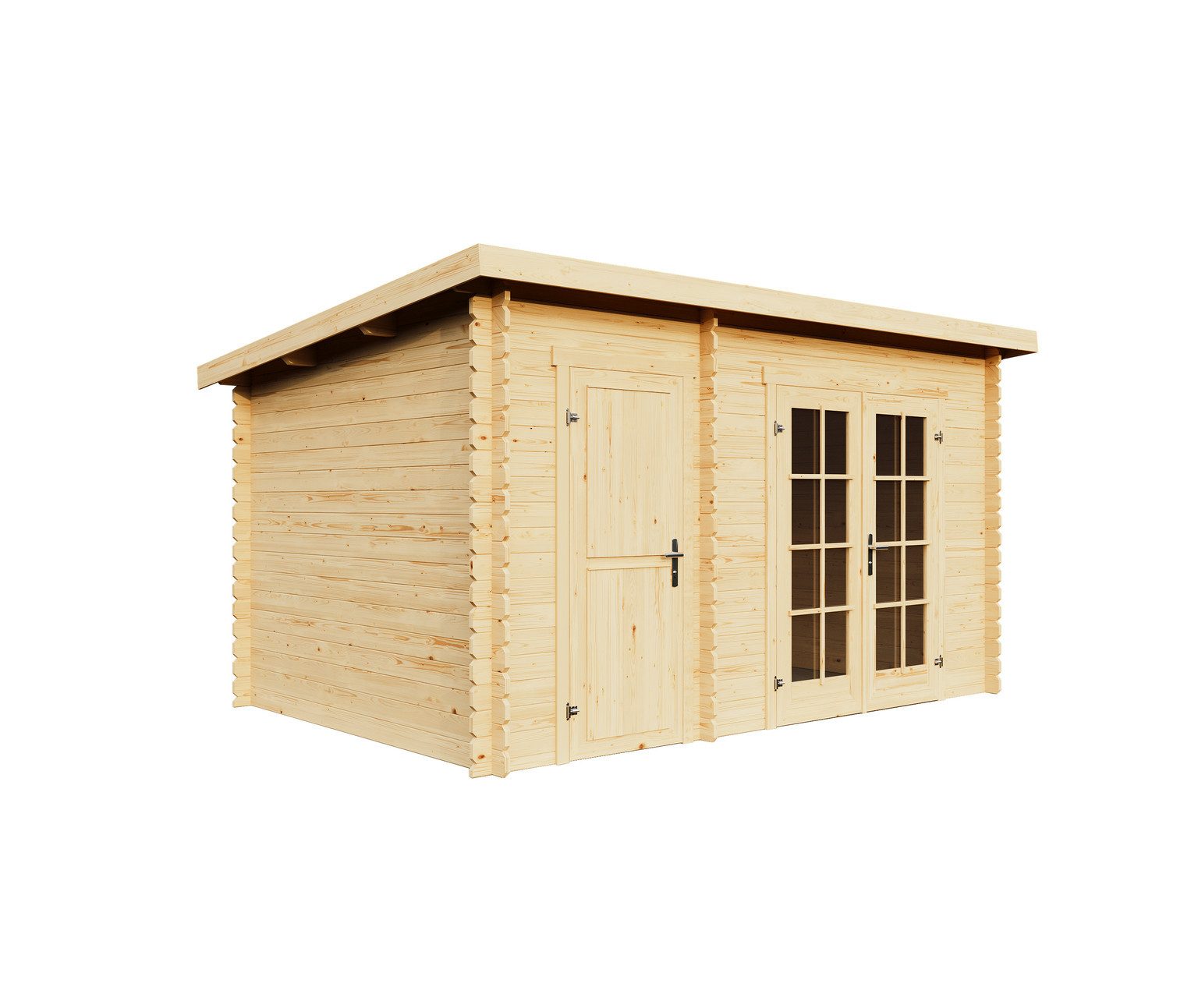 LASITA MAJA Gartenhaus Lasita Maja Gartenhaus Belmont, Modell 1 ohne Fußboden, 28 mm, 420 x 289 x 222 cm, Natur