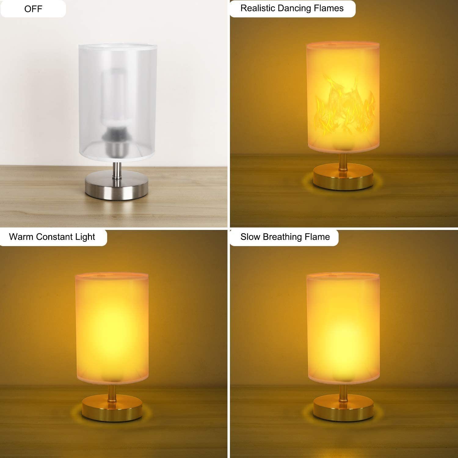 Diyarts LED Nachttischlampe, LED wechselbar, Warmweiß, günstig online kaufen