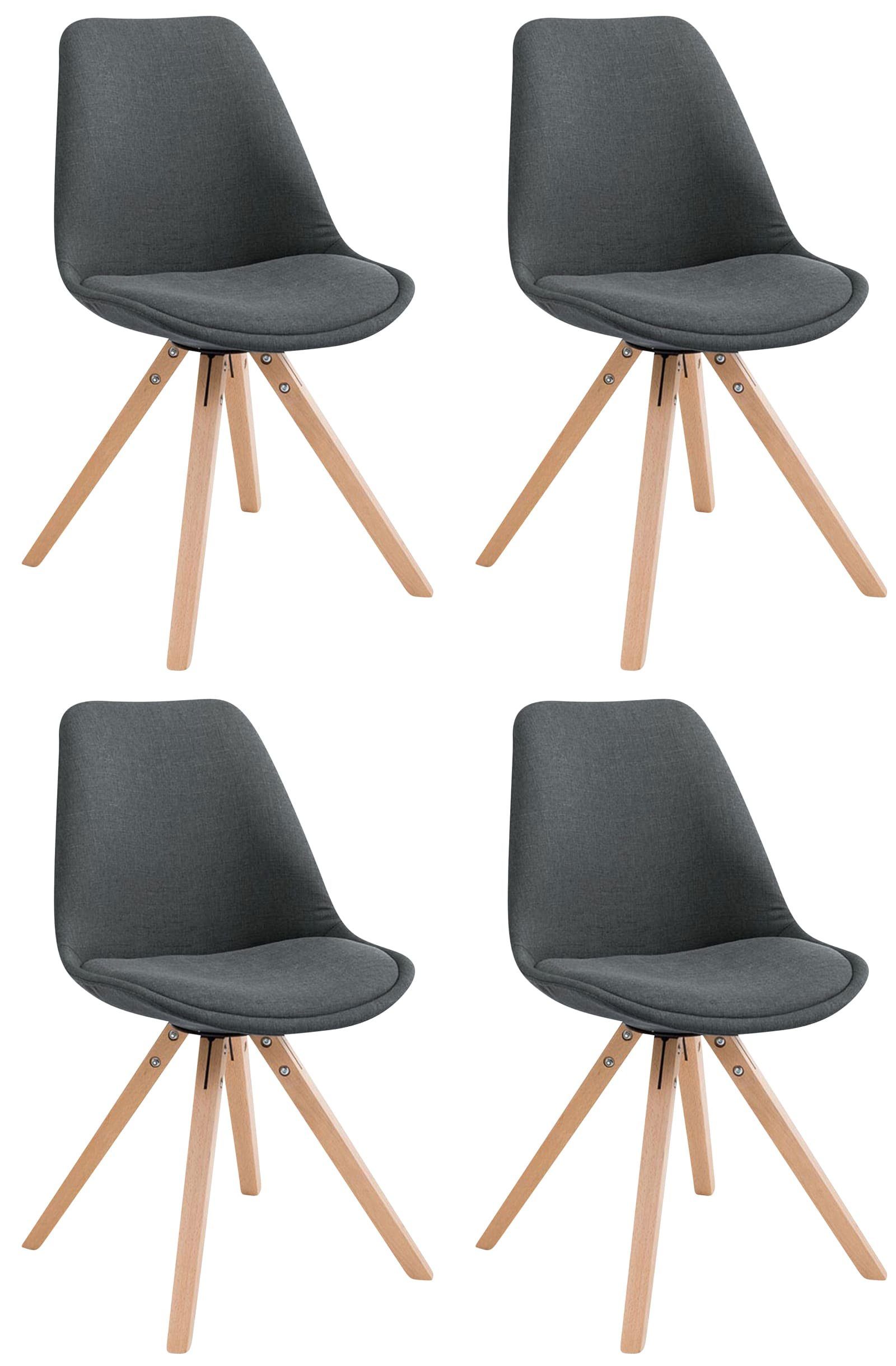 CLP Esszimmerstuhl Toulouse Stoff Square (4er Set, 4 St), mit Sitzpolster