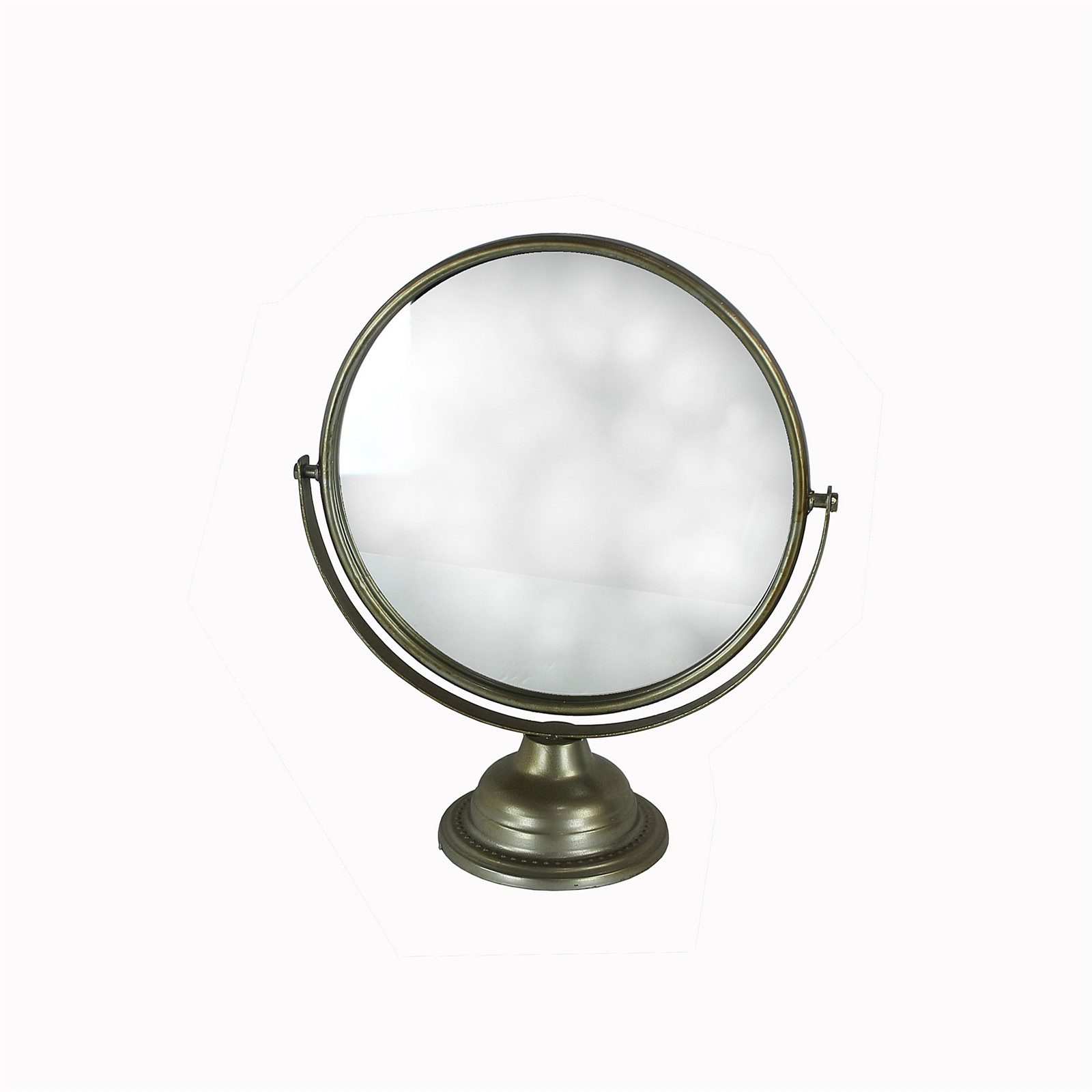 HTI-Living Kosmetikspiegel Runder Standspiegel im rustikalen Silber-Look (S günstig online kaufen