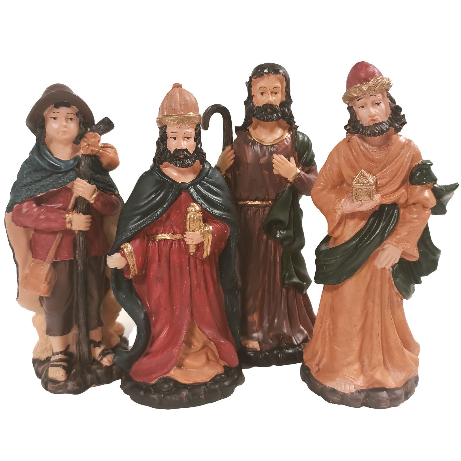 Koopman Krippenfigur Weihnachten Figuren 6-15 cm hoch Jesus Josef Maria 9 er Set (9 St), 9-teilig, Figuren, Krippenset, Weihnachten, Weihnachtsfiguren