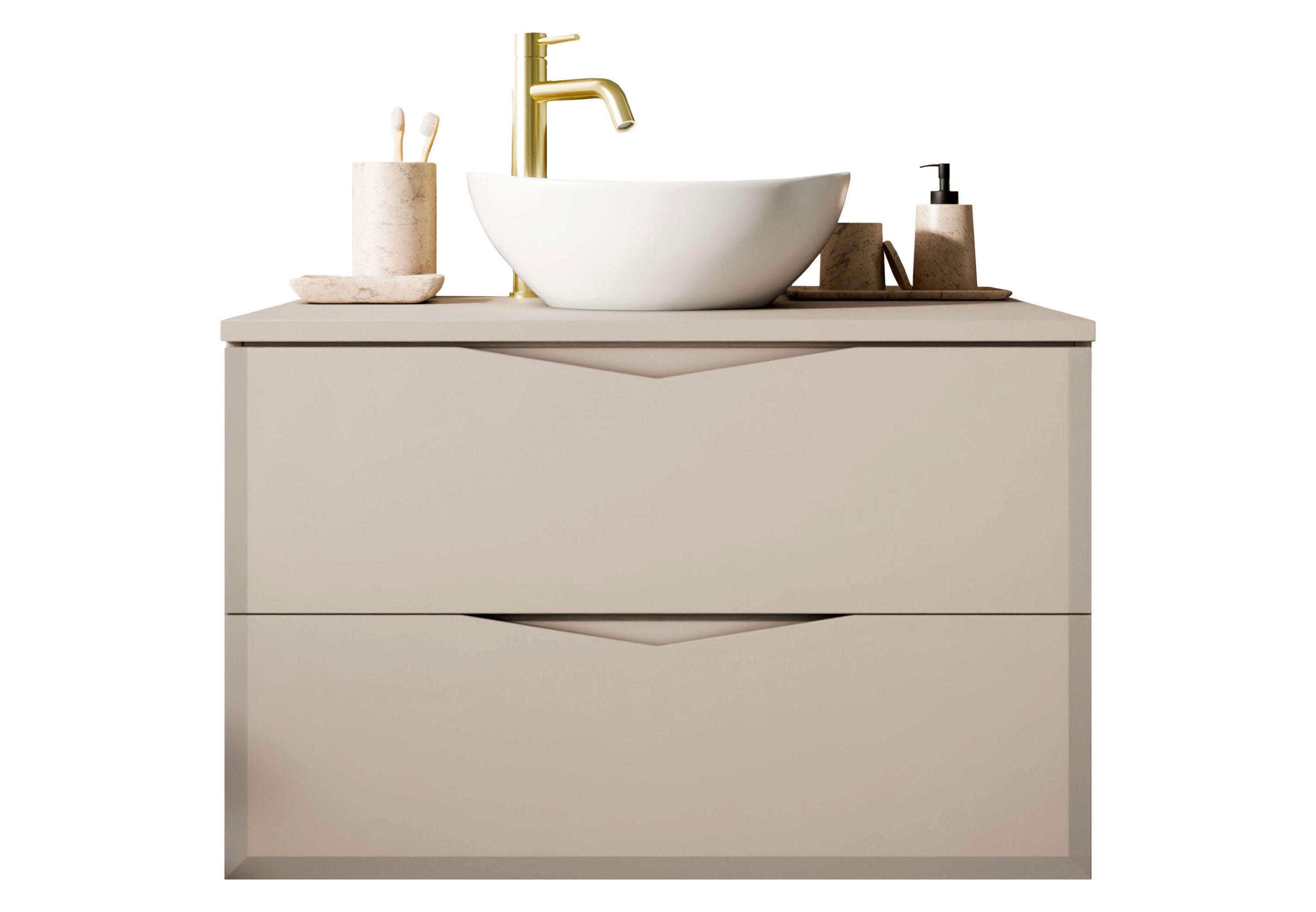 Lookway Badmöbel-Set MIRA I 60 cm mit Aufsatzwaschbecken und Soft-Close-Sch günstig online kaufen