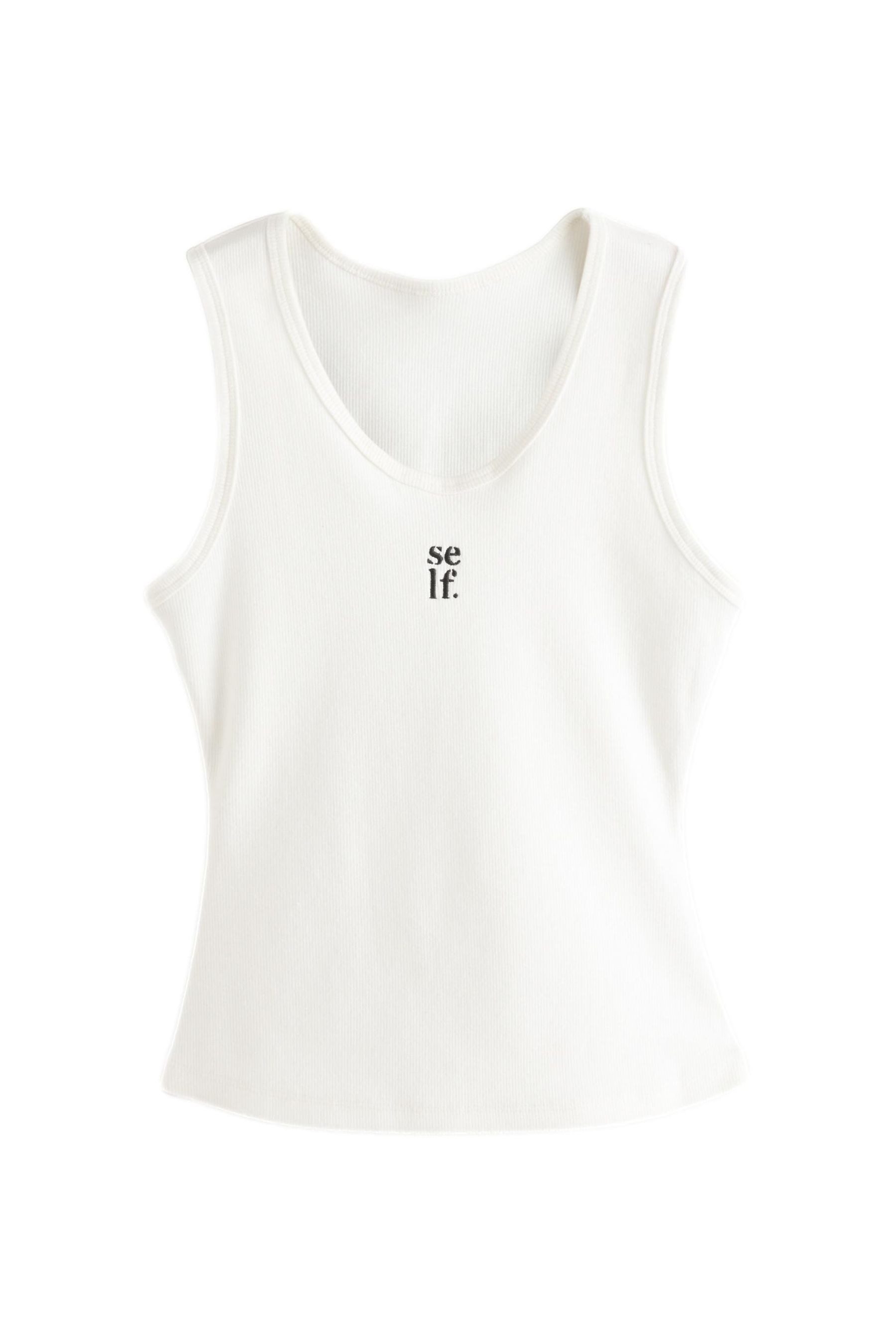 self Trägertop Geripptes Trägertop mit U-Ausschnitt aus Baumwolle (1-tlg)
