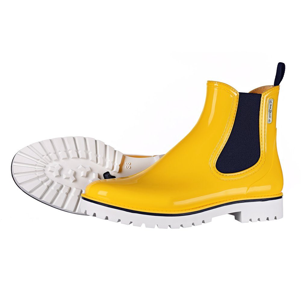 tomBrook Lemon Tree Gummistiefelette Damen Regenstiefel Gummistiefel Lemon Tree mit Blockabsatz
