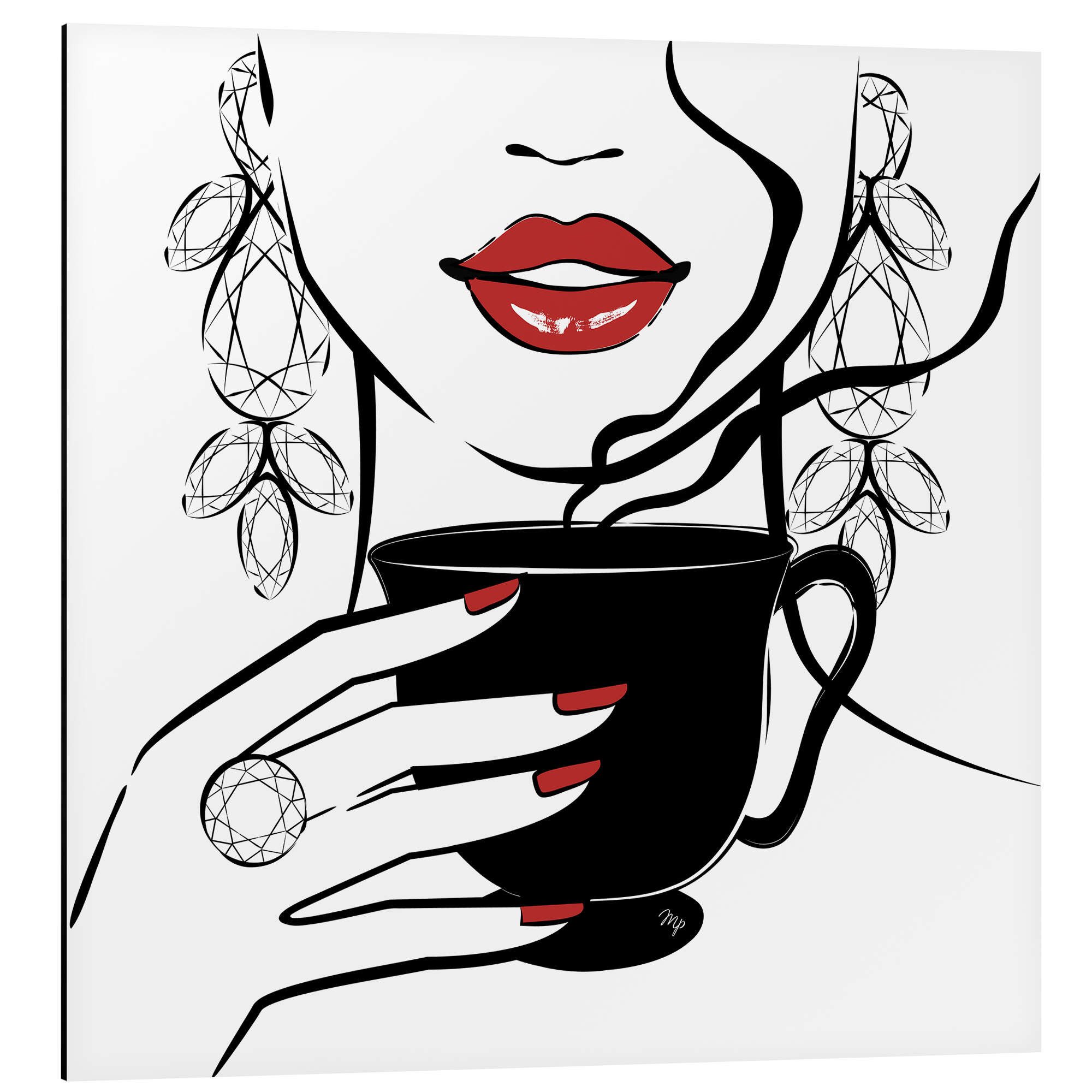 Posterlounge Poster Martina illustration, Kaffee-Zeit, Küche günstig online kaufen